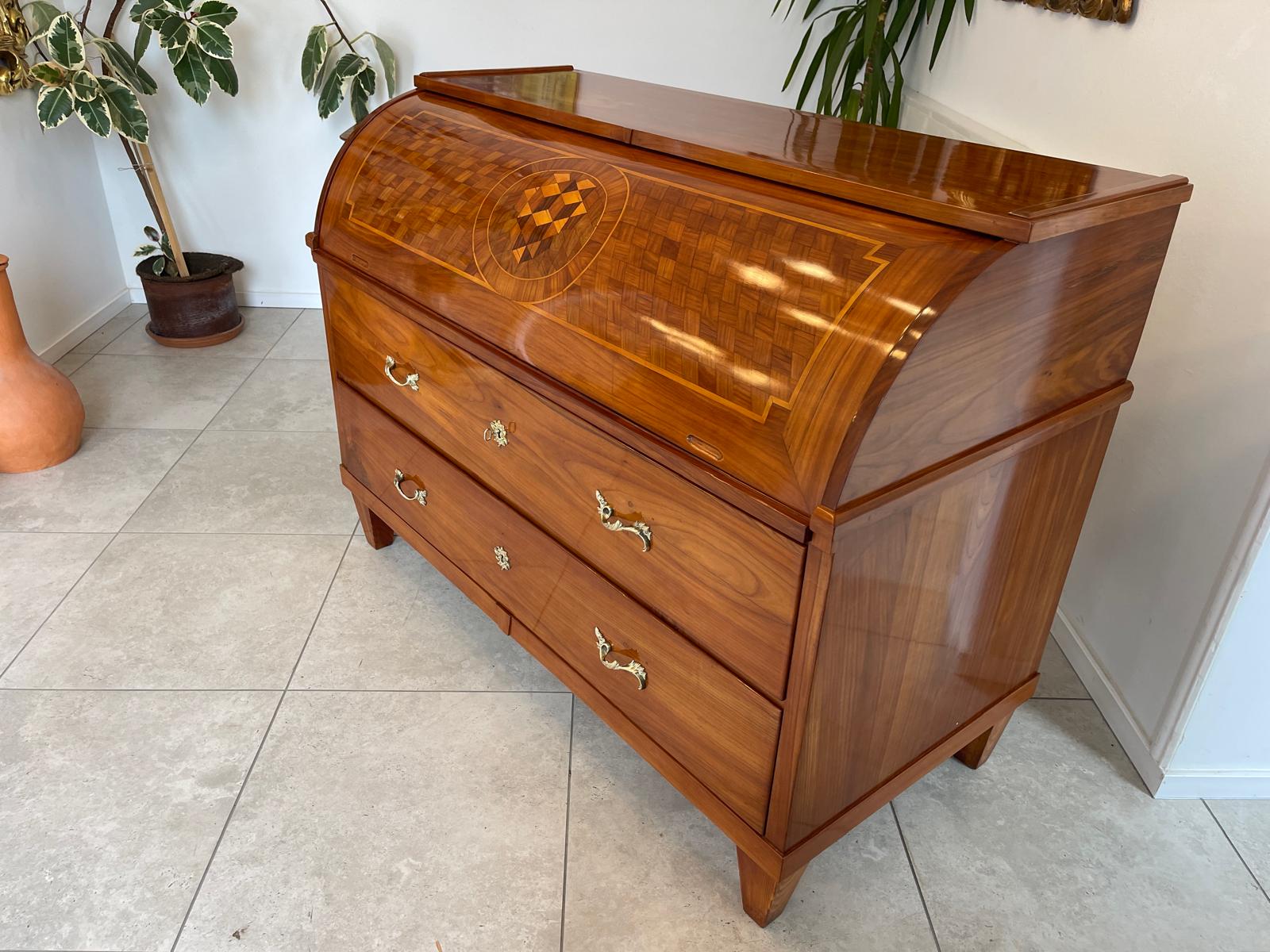 Sale Restauriert Barocker Sekretär Schreibtisch Wurzelholz G1682