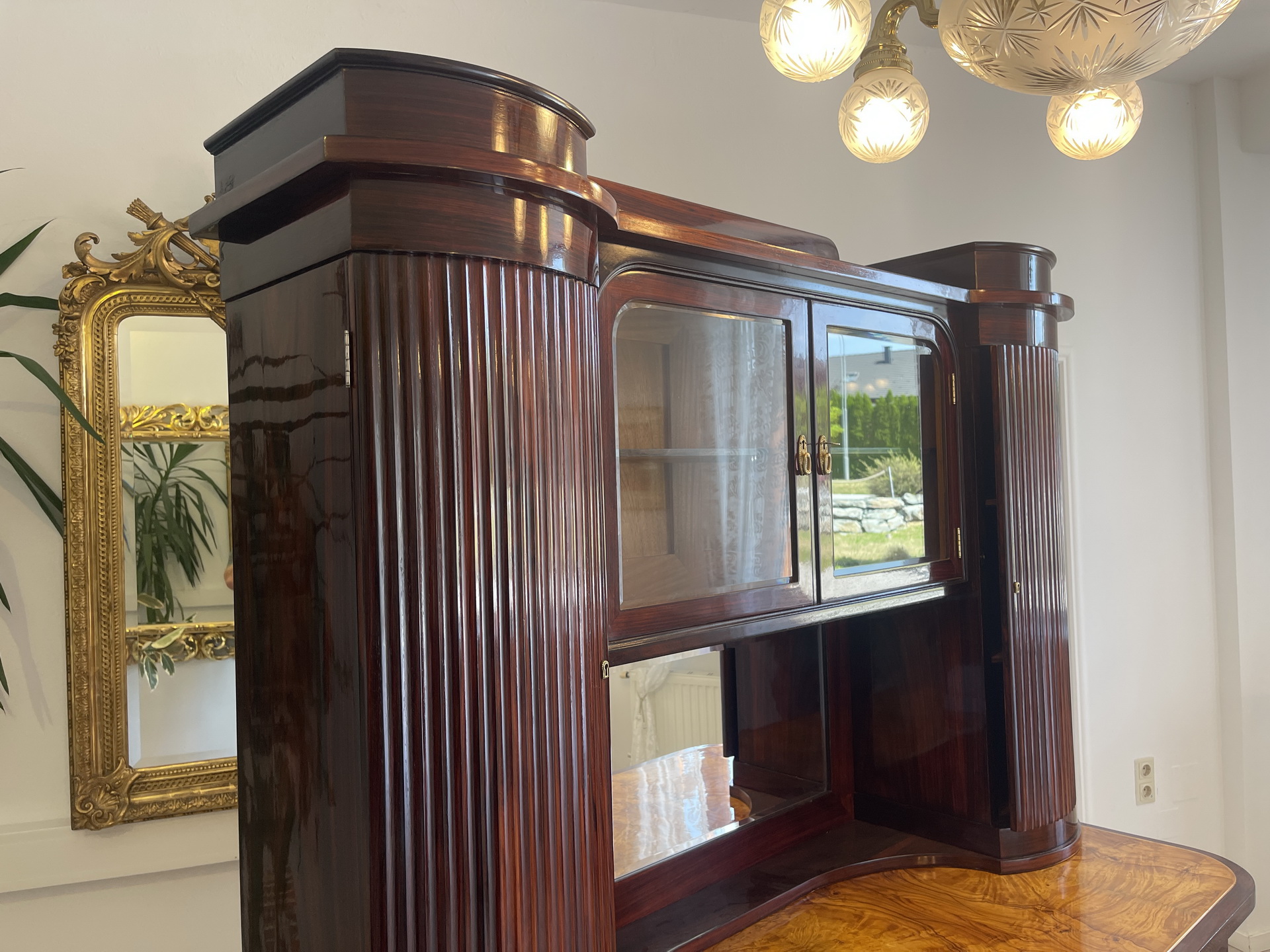 IMG_2163LcvFSOT4qPe4N Restauriertes Jugendstil Aufsatzbuffet Bücherschrank A4583