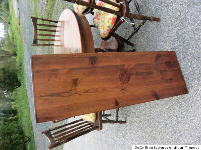 Landhausgruppe Bauerngruppe Landhaustisch 4 Sessel braun 3793