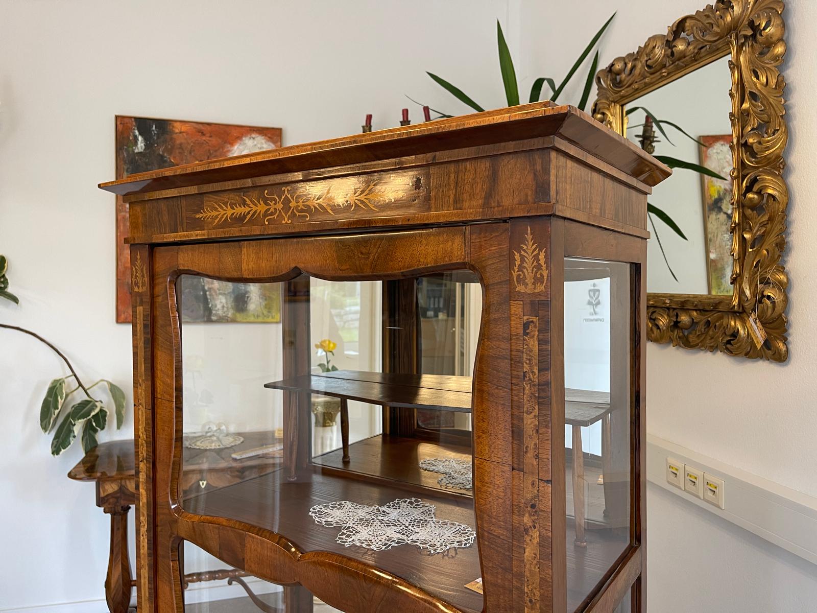 Originale Biedermeier Vitrine Glasschrank Antiquität Bücherschrank G1674