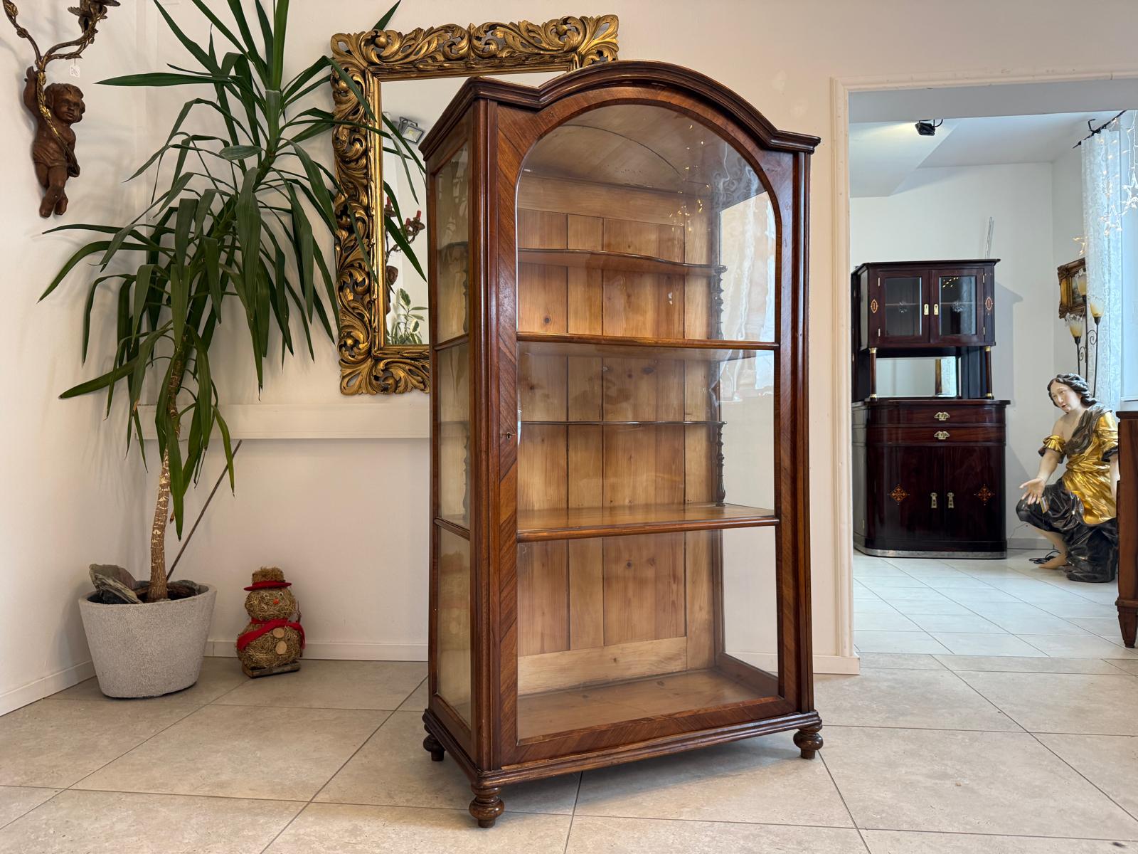 SALE Originale Spätbiedermeier Vitrine Bücherschrank Sammlervitrine Antiquität D1028