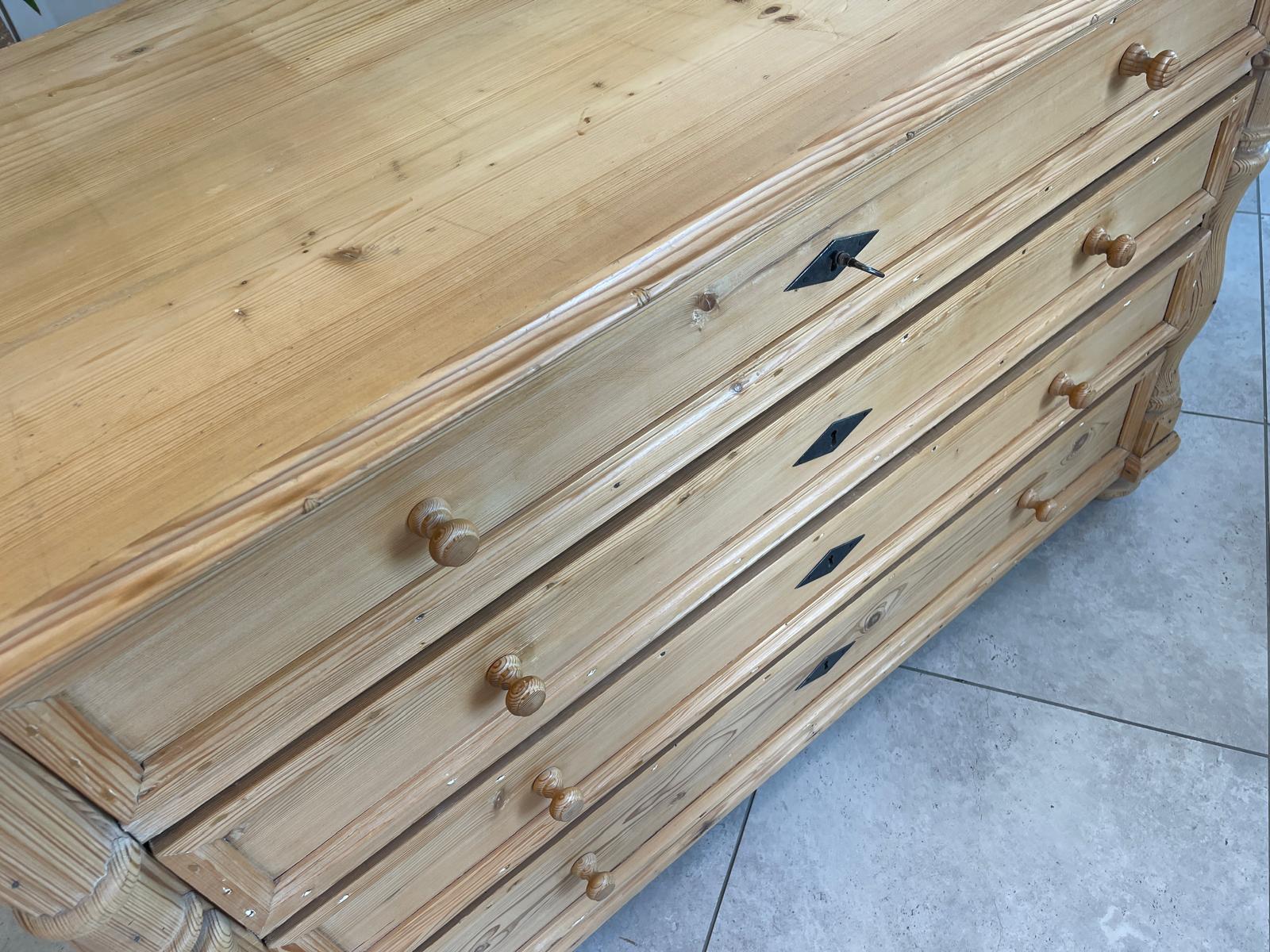 Originale Gründerzeit Kommode 4 Laden Kommode Antik G1619