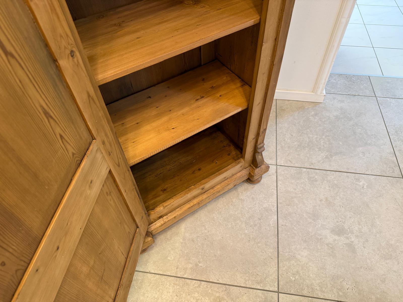 Restaurierter 1 türiger Bauernschrank Gründerzeit  Naturholzschrank G2259