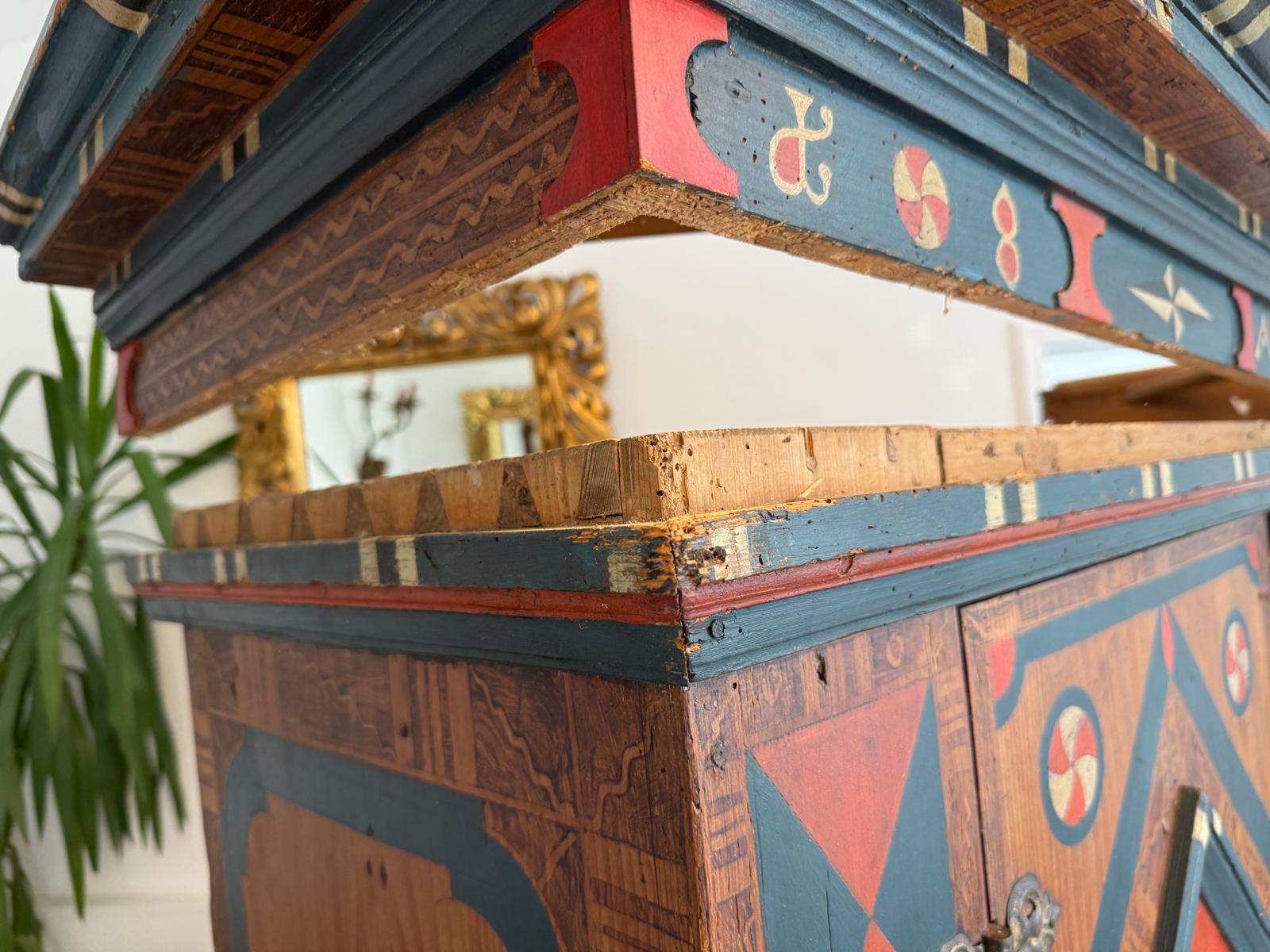 Handbemalter Barockschrank Bauernschrank Bauernkasten G1869