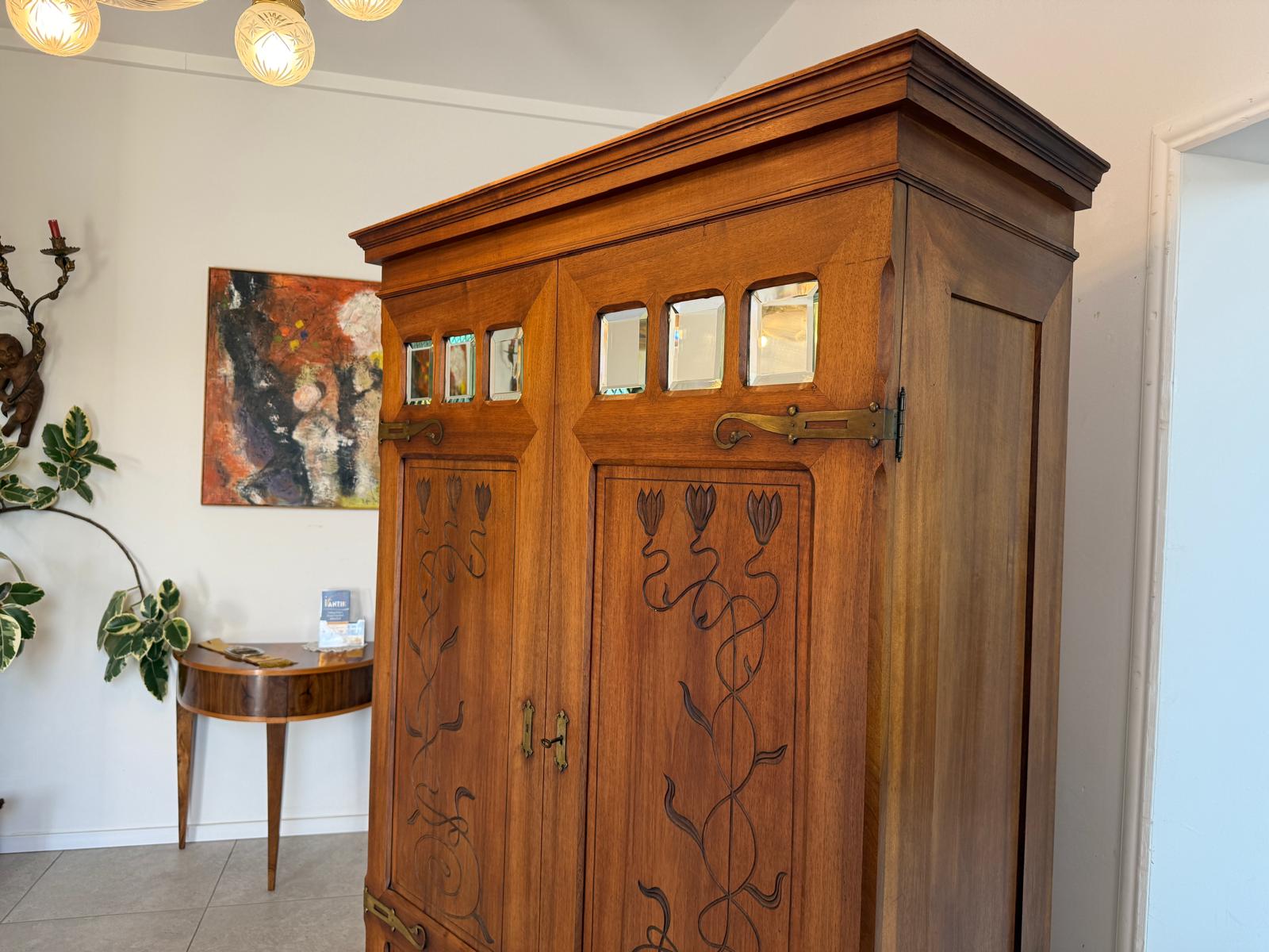 Sale Originaler Jugendstil Kleiderschrank Kasten Antiquität G2196