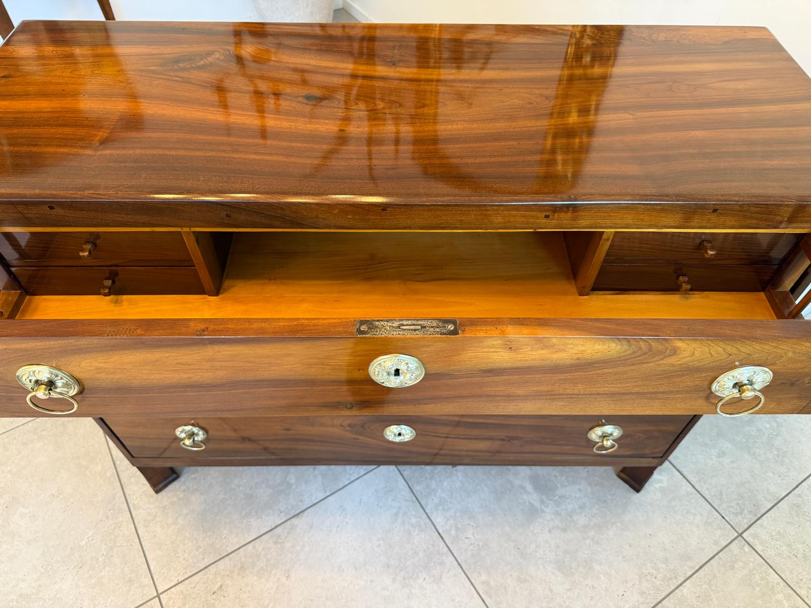 SALE Restaurierte Biedermeier Schreibkommode Nussholz Antiquität Antikmöbel G2158