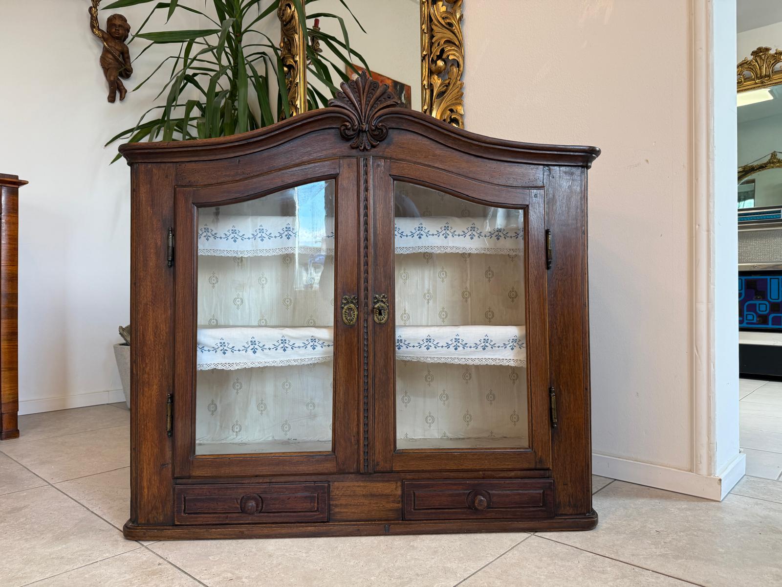 Originaler Barockaufsatz Vitrinenaufsatz Wandboard D2386