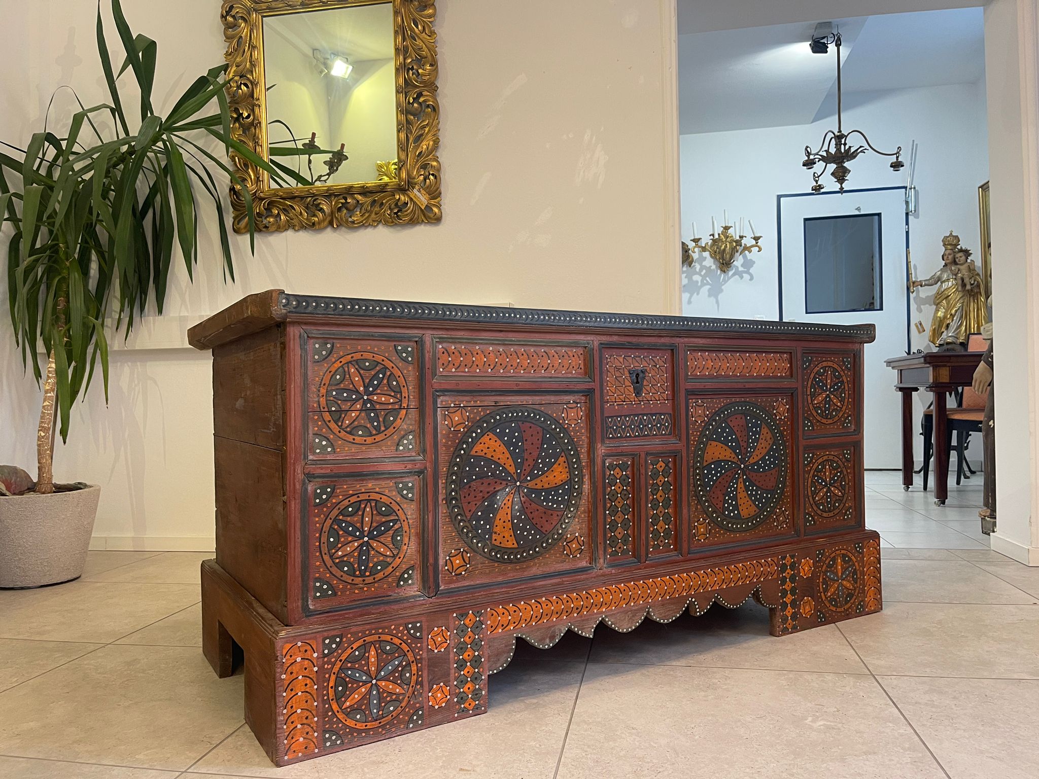 41a42a45-5bdb-4da9-9b33-91f02f5d7da9 Sale Alte Biedermeier Truhe Bauerntruhe Kastentruhe A5002