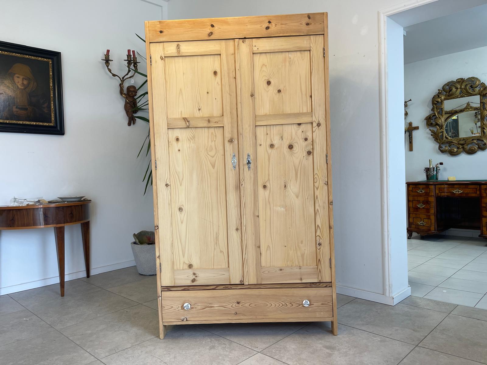 Sale Originaler Jugendstil Bauernschrank Naturholzschrank G1116