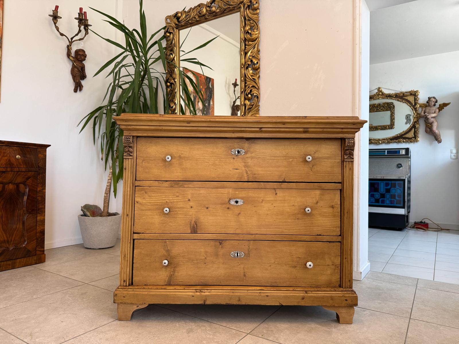 Restaurierte Biedermeier Kommode 3 Ladenkommode Antik ifantik D2485