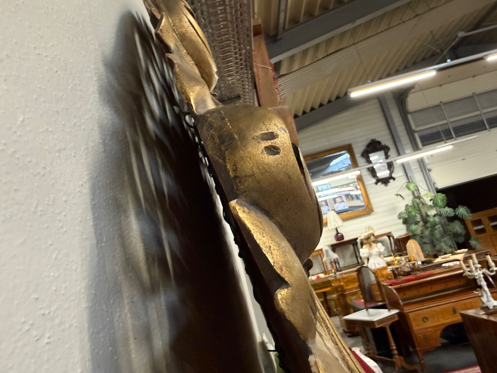 Sale Ovaler Florentiner Spiegel Barockspiegel Akanthusblattschnitzkunst Altvergoldet D1109