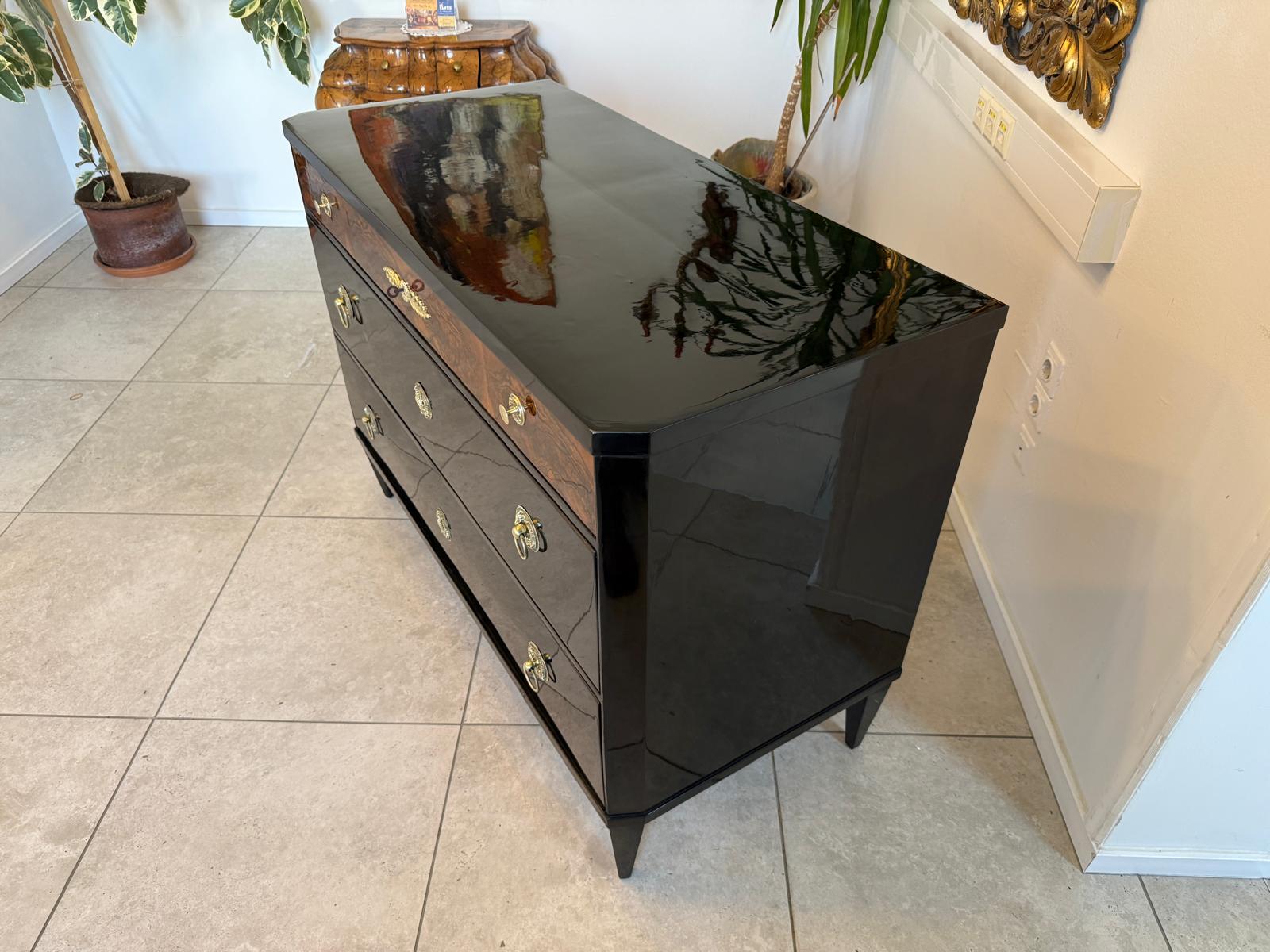 Restaurierte Biedermeier Kommode 3 Ladenkommode Nussholz Antiquität D1175