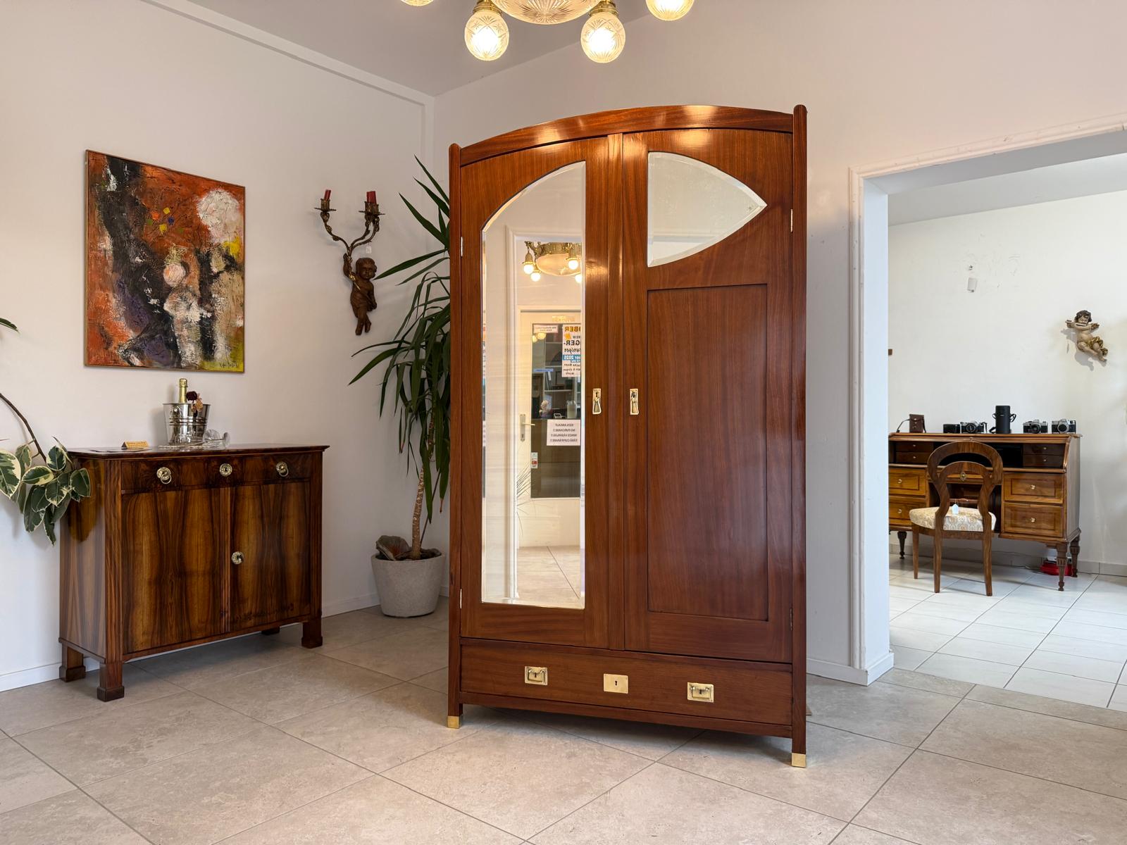 Sale Jugendstil Spiegelschrank Kleiderschrank Kasten Bücherschrank Antiquität  G2111