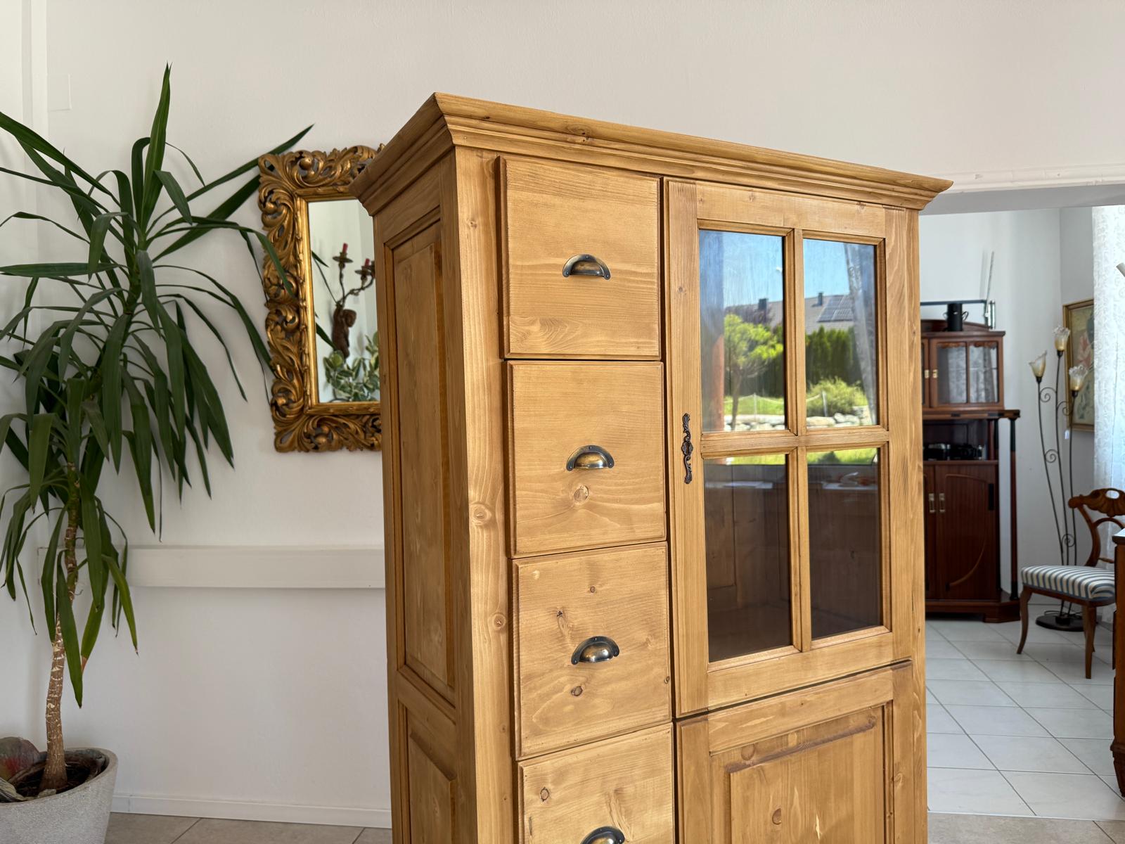 Anrichte Almerschrank Kommode Vitrinenschrank Bauernschrank G1777