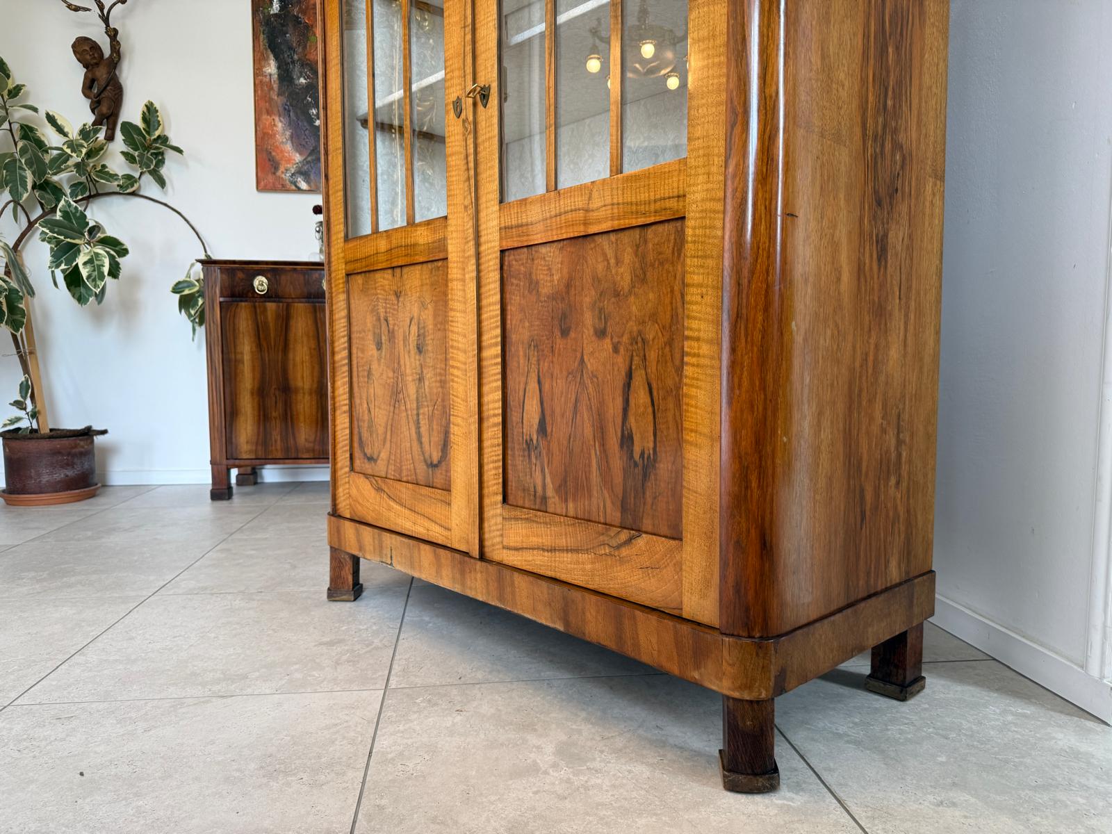 Originale Biedermeier Vitrine Bücherschrank Glasschrank G2102