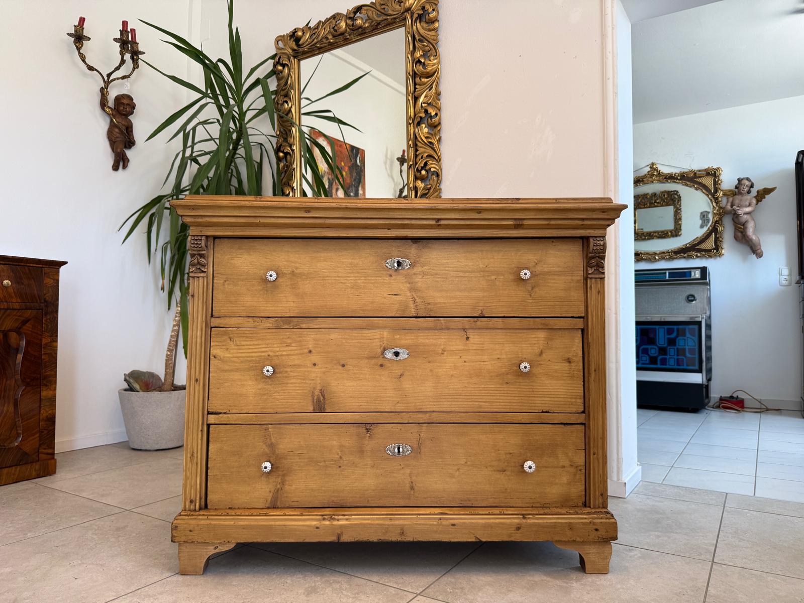 Restaurierte Biedermeier Kommode 3 Ladenkommode Antik ifantik D2485