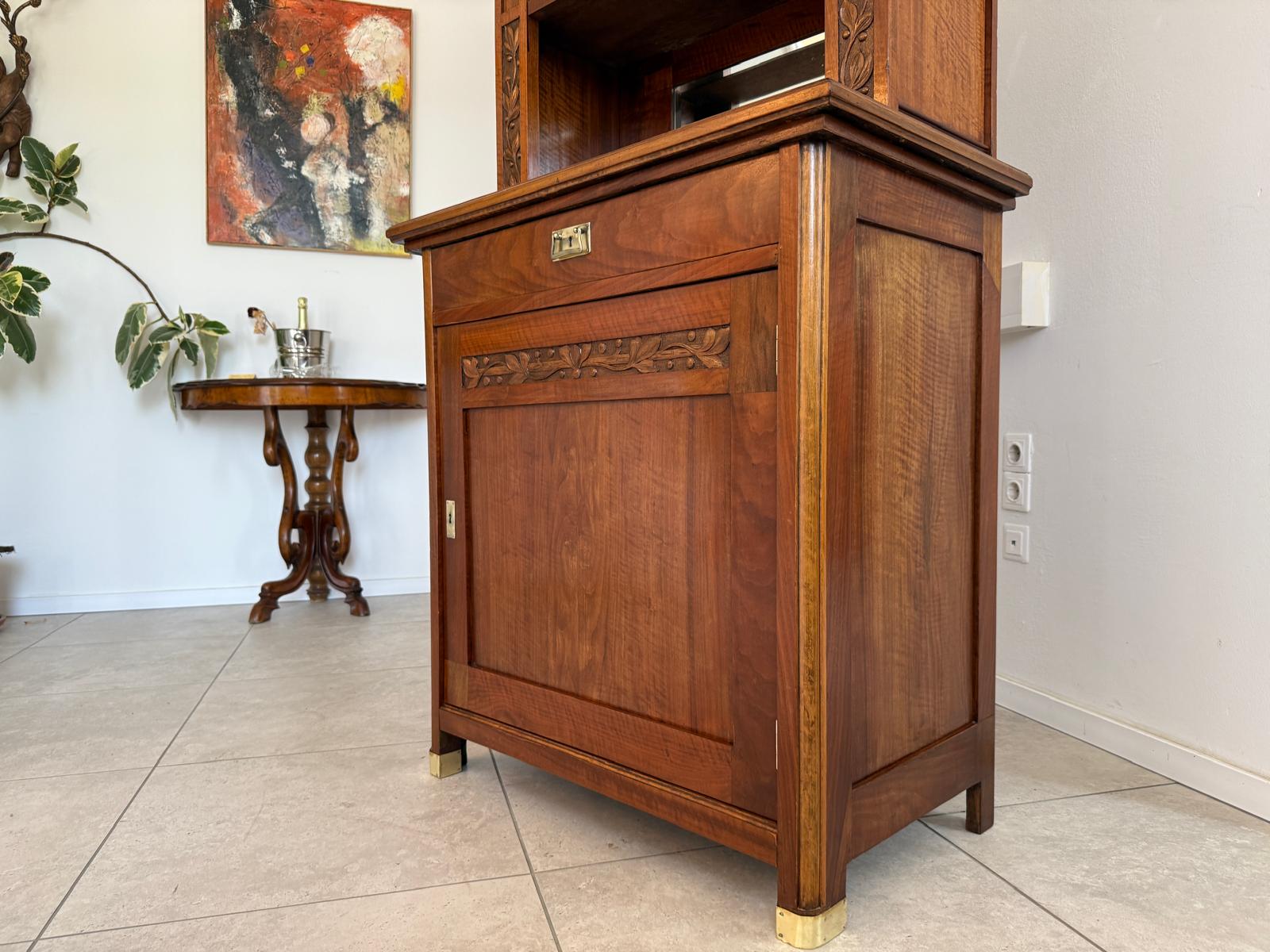 Jugendstil Vitrine Sammlervitrine Vitrinenschrank Antiquität G1779