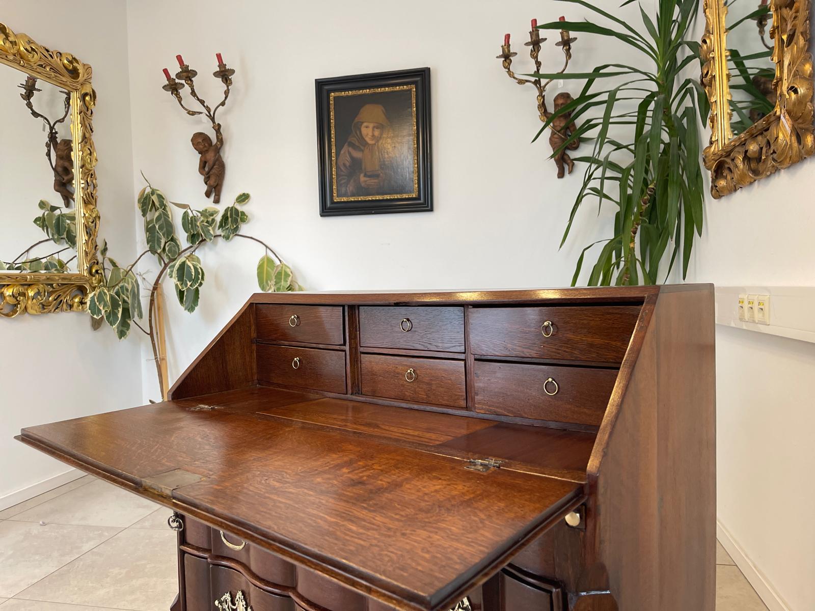 Originaler NEO Barock Sekretär Barschrank Standsekretär Antiquität G1190