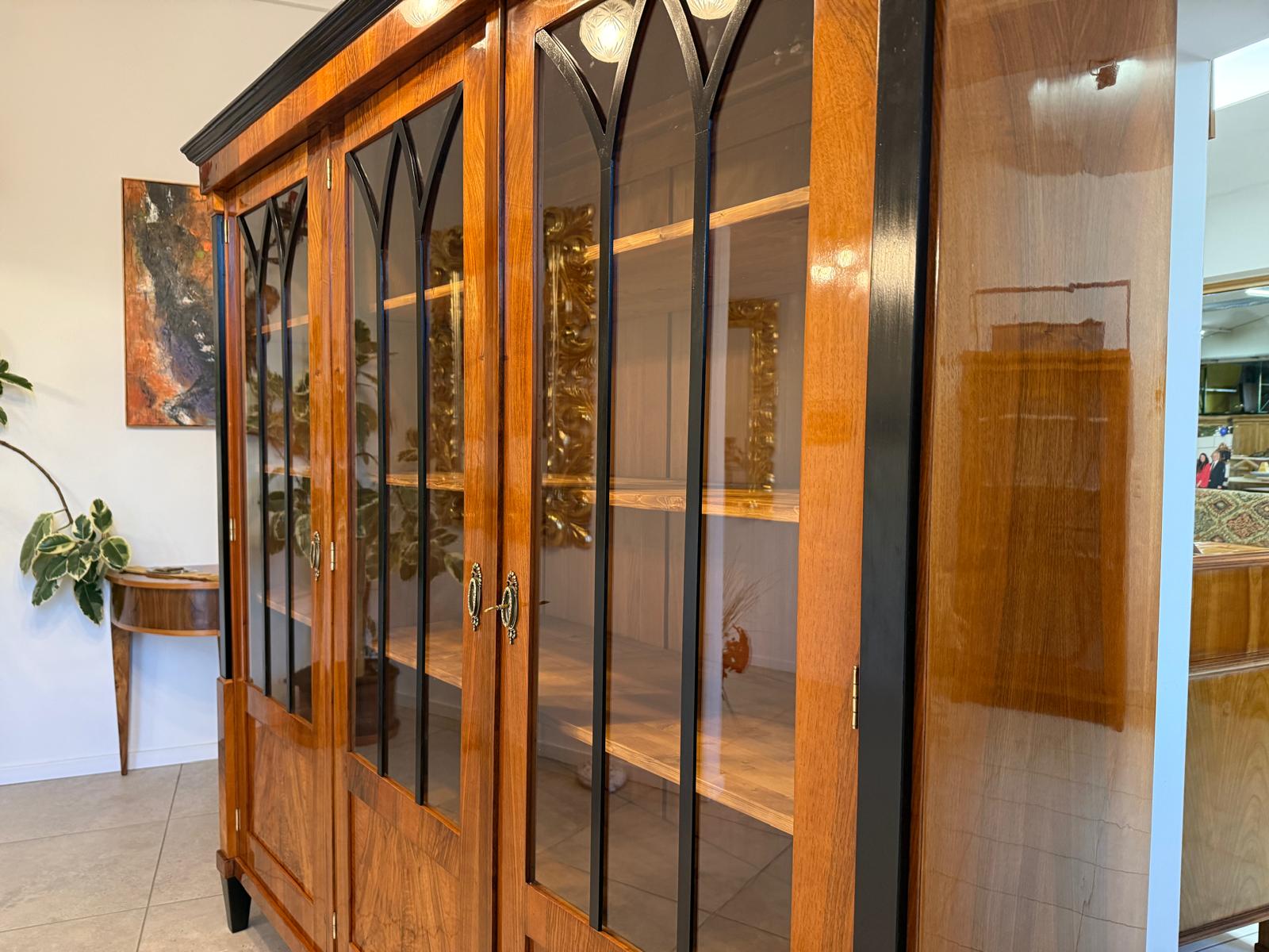 SALE Restaurierte Biedermeier Vitrine Bücherschrank ANTIQUITÄT G2352