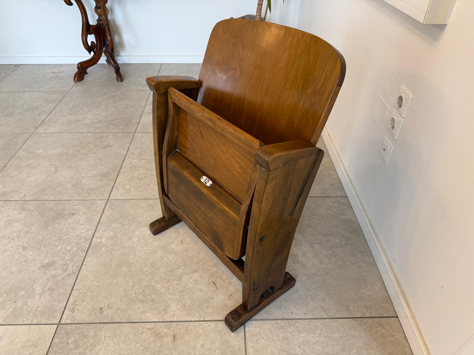 Original Wiener Kinosessel 1er Sitz Klappstuhl Stuhl Nostalgie Sessel G1728