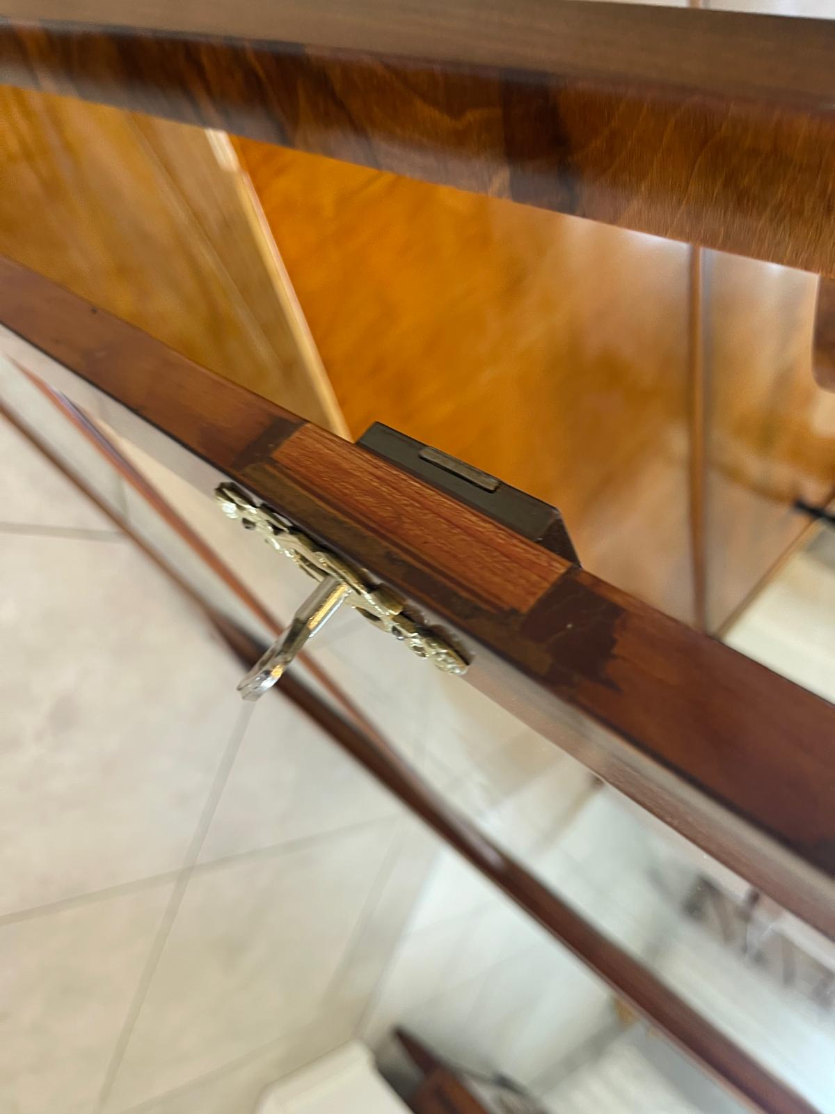 Antiquität Biedermeier Vitrine Bücherschrank Antiquität G1186