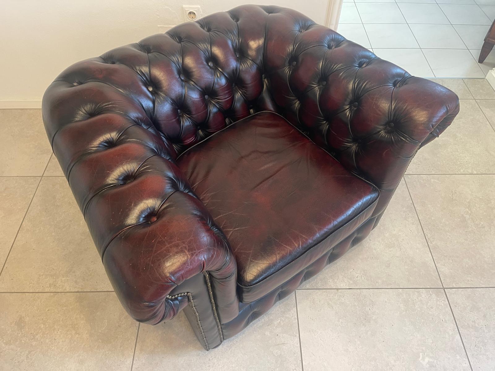 Chesterfield Fauteuill Sessel Clubsofa Culmöbel Oxblood G1054