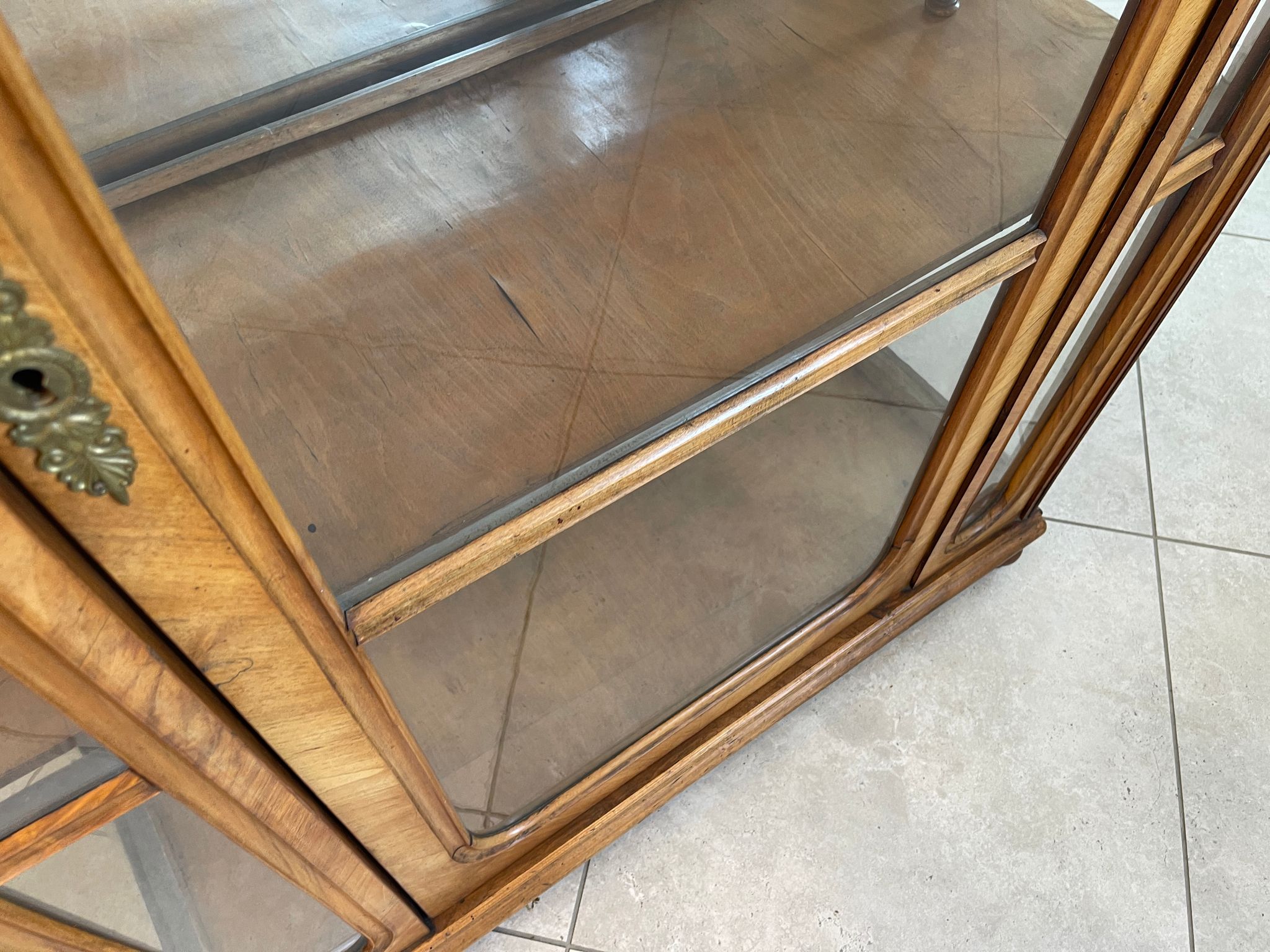 SALE Unrestaurierte Gründerzeit Vitrine Bücherschrank Sammlervitrine Antiquität G1230