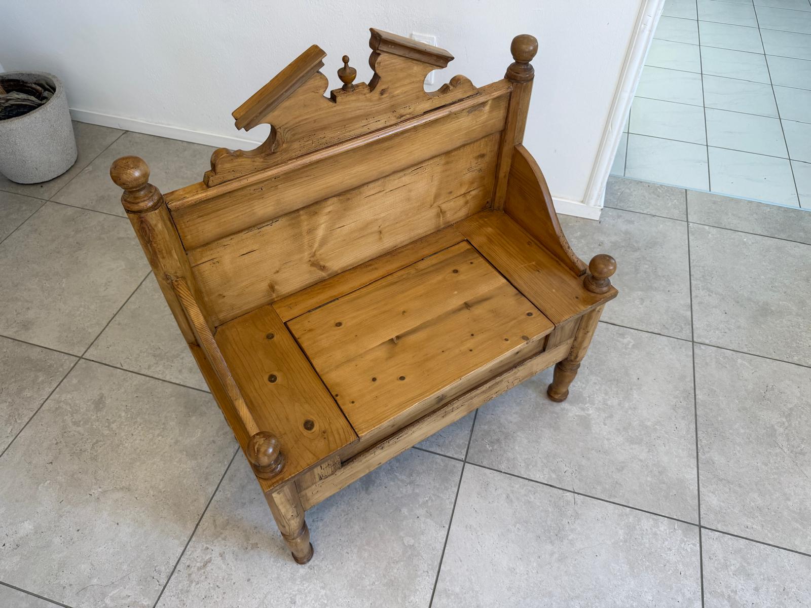 Küchenbank Sitzbank Naturholz Truhenbank 101cm D2822