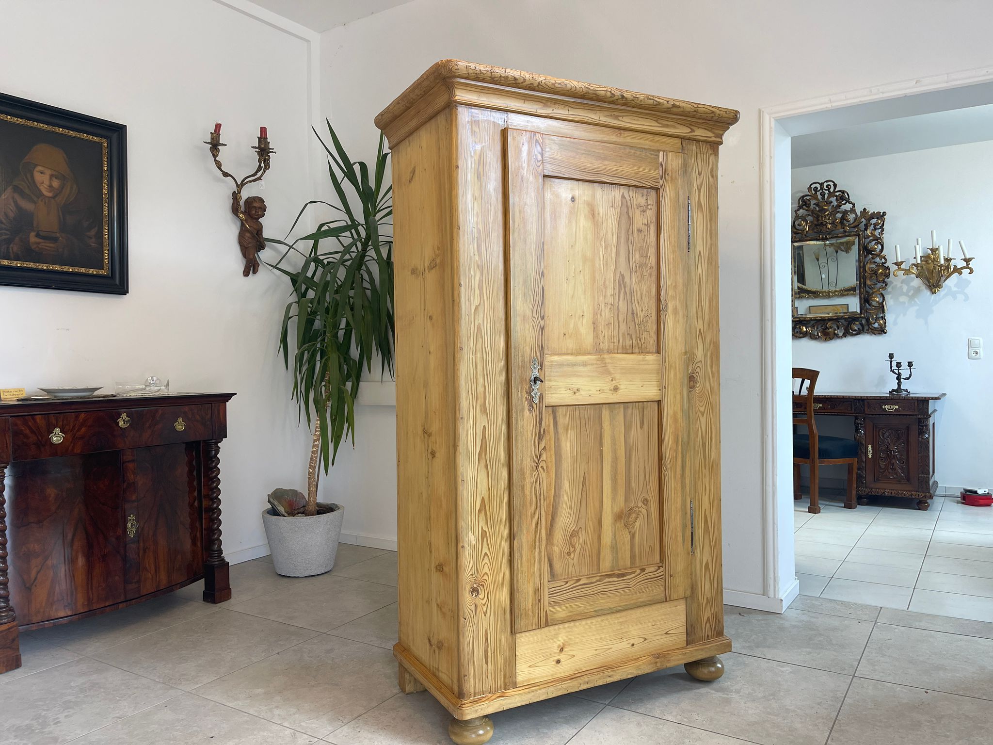 f16c1c14-6600-4843-82c0-30e9e8e1ba91 Originaler Biedermeier Bauernschrank Naturholzschrank A4880