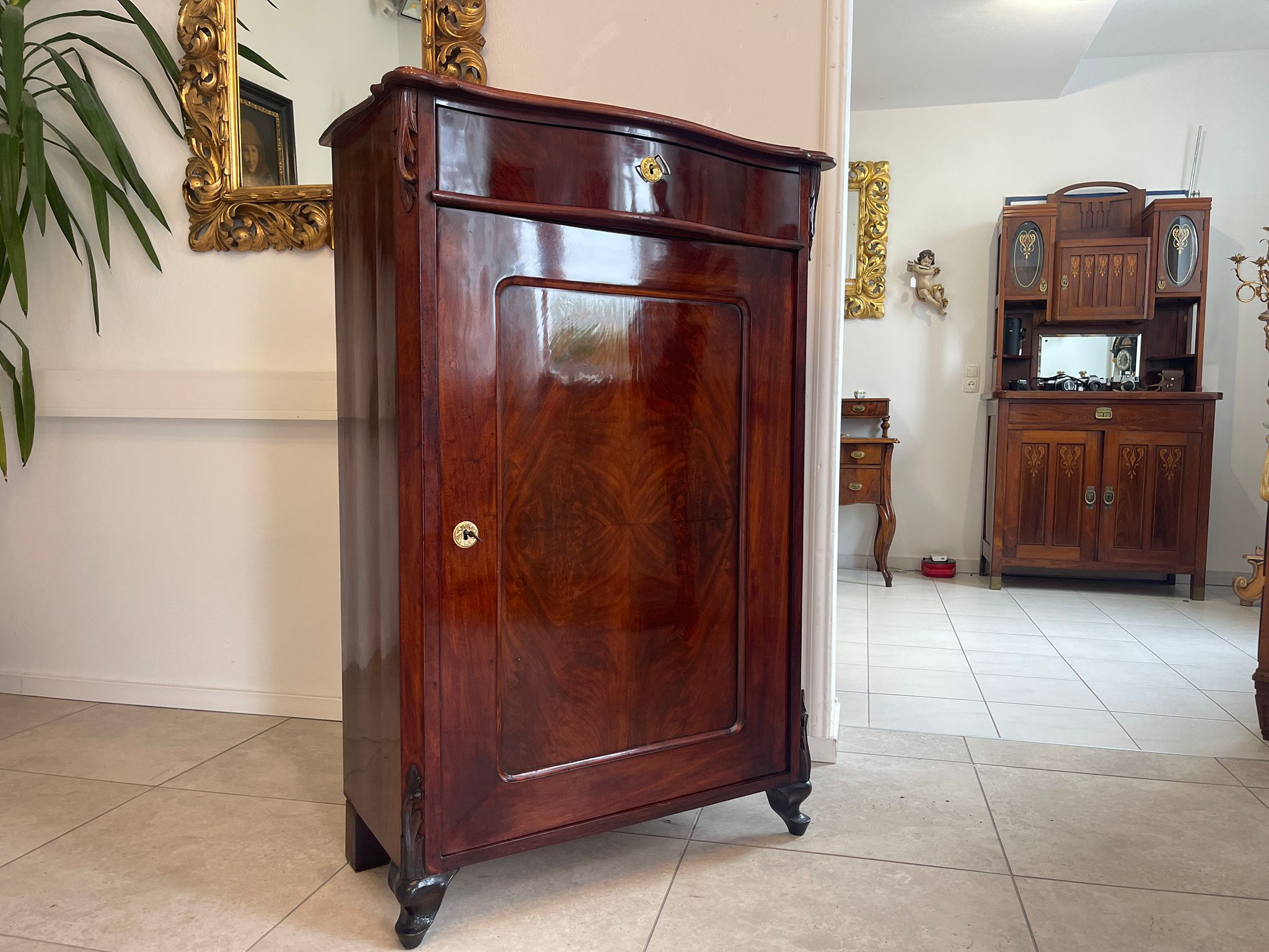 Spätbiedermeier Vertiko Halbschrank Antiqutität Rarität G1614