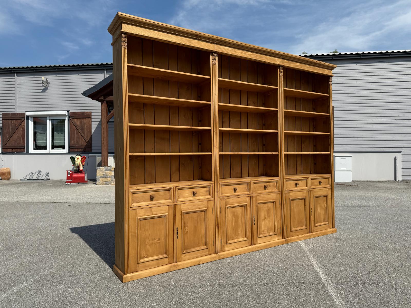 Grosses Bücherregal Stellage Bücherschrank Bauernkasten Bücherwand G1799