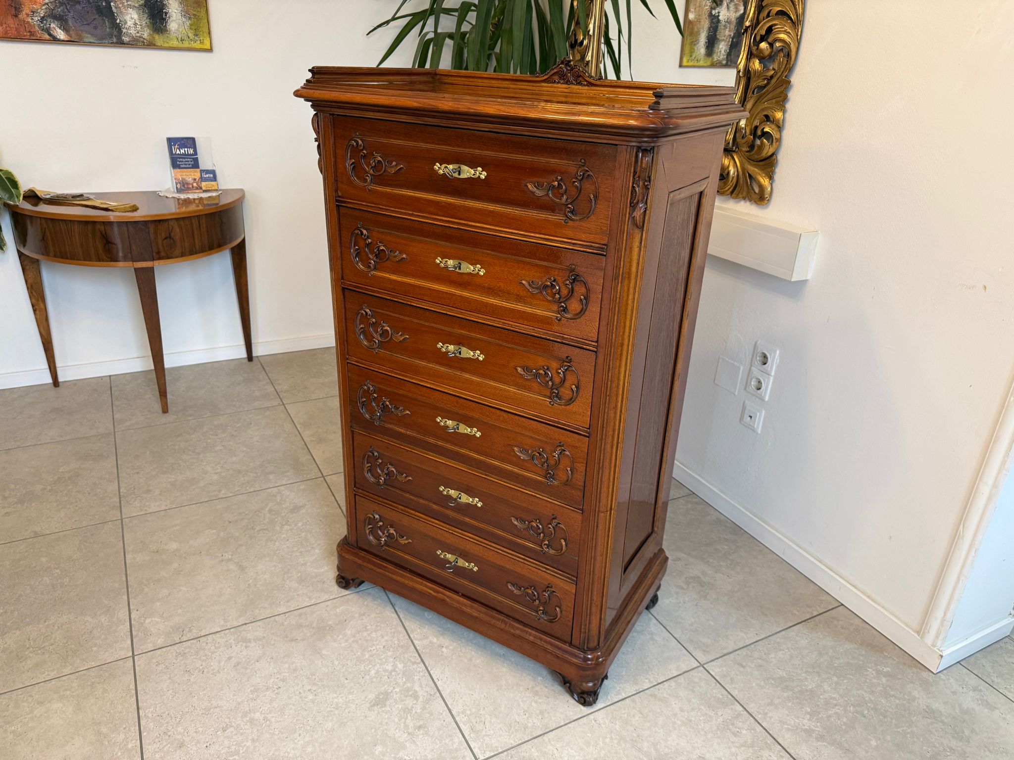 Restaurierte Gründerzeit 6 Ladenkommode Wochenkommode Antiquität D1106