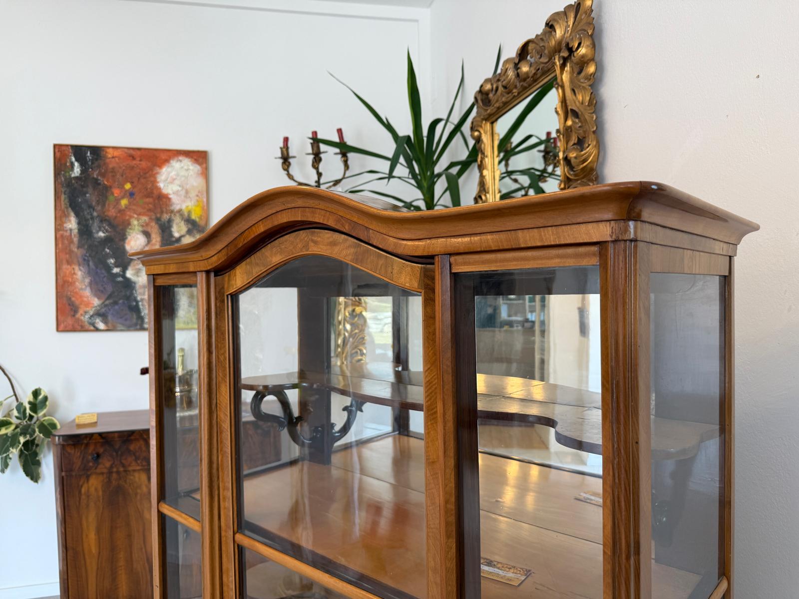 SALE Authentische Biedermeier Vitrine Bücherschrank Sammlervitrine Antiquität G1955