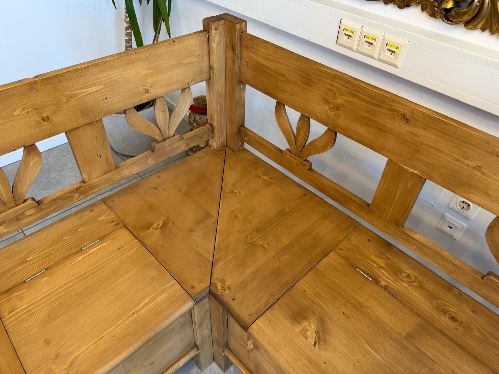 Bauernstube Eckbankgruppe Bauernstube mit Truhenfunktion Naturholz G2402