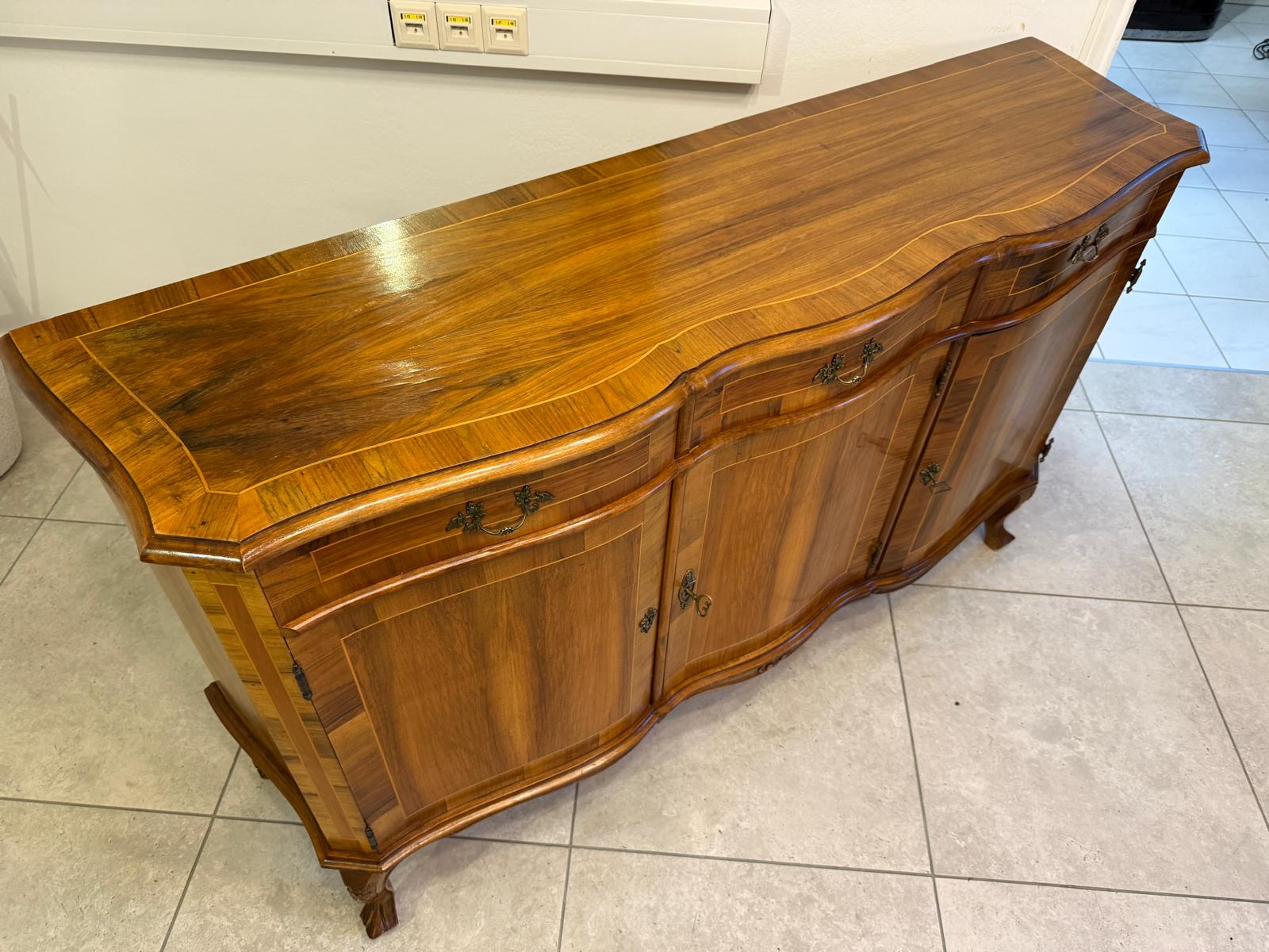 Prächtige Barocke Anrichte Kommode Theke Marketerien D1039