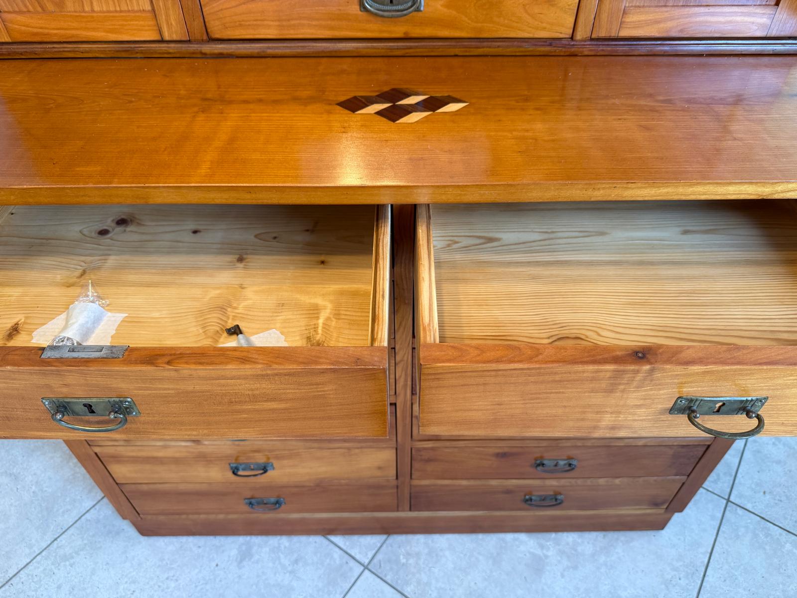 SALE Originale Jugendstil Bücherschrank Kasten Vitrine D1177