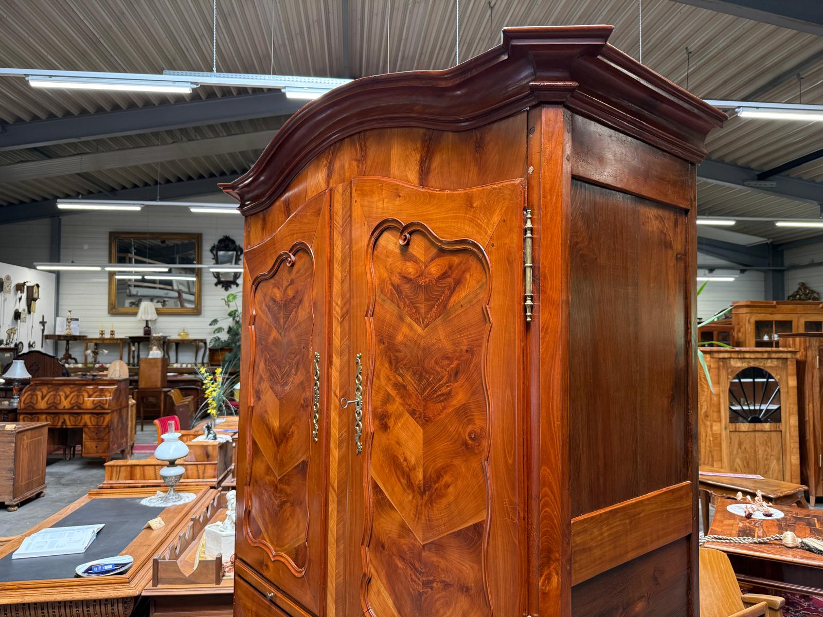 Kabinettschrank um 1800 – viertürig, Nussbaum, Originalzustand Antiquität ifantik G2036