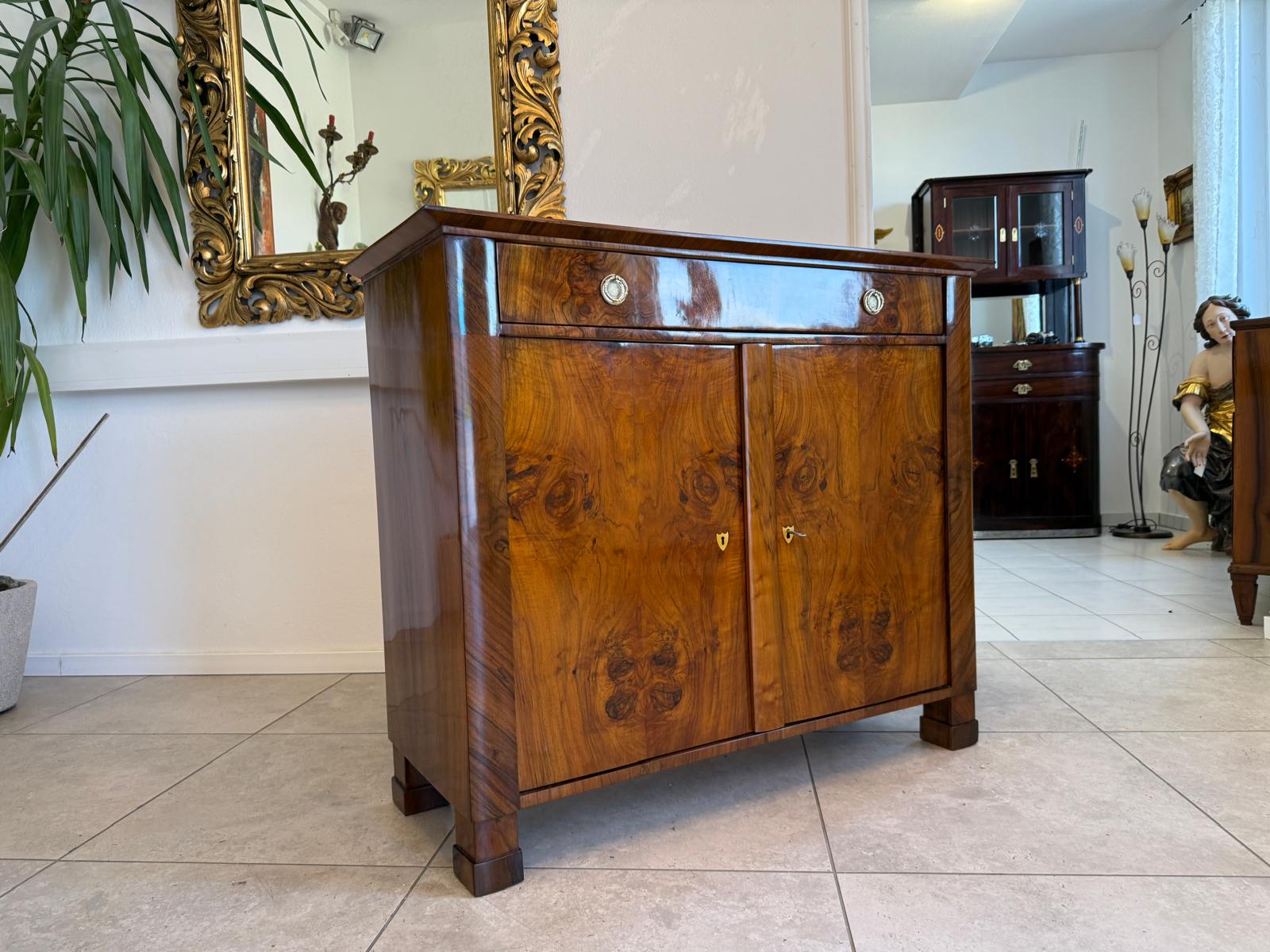 Biedermeier Trumeau Restauriert Antiquität Restauriert D2391