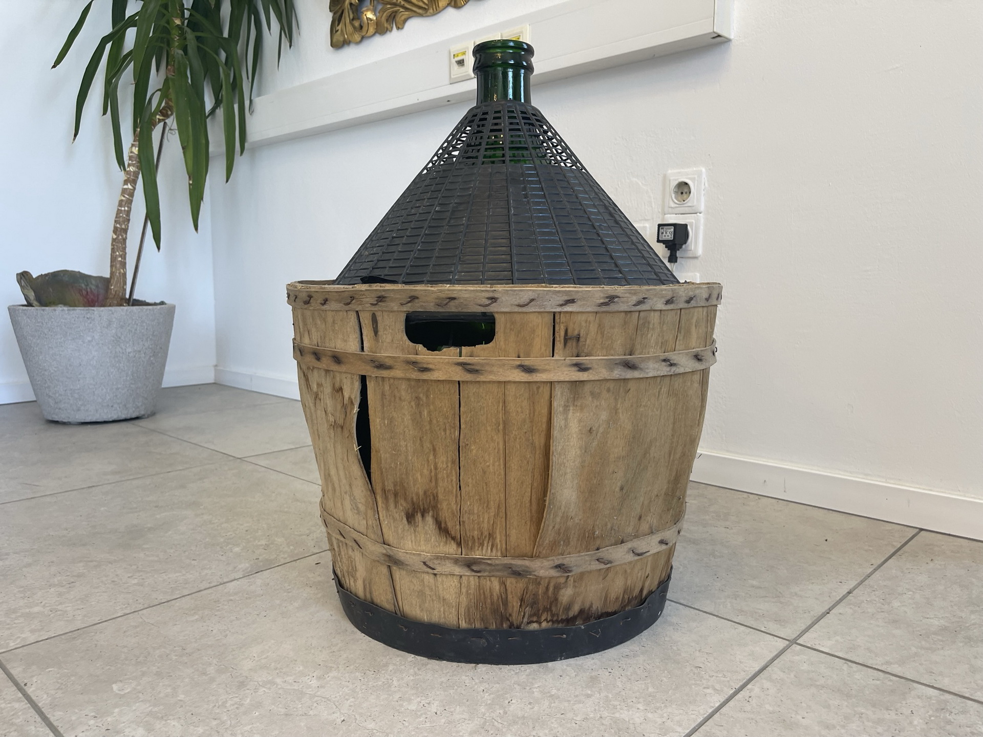 bauernstube_139nJWq9wvgadUiL Alte Ballonflasche Weinballon, Gärballon, Ballonflasche B1740Fl