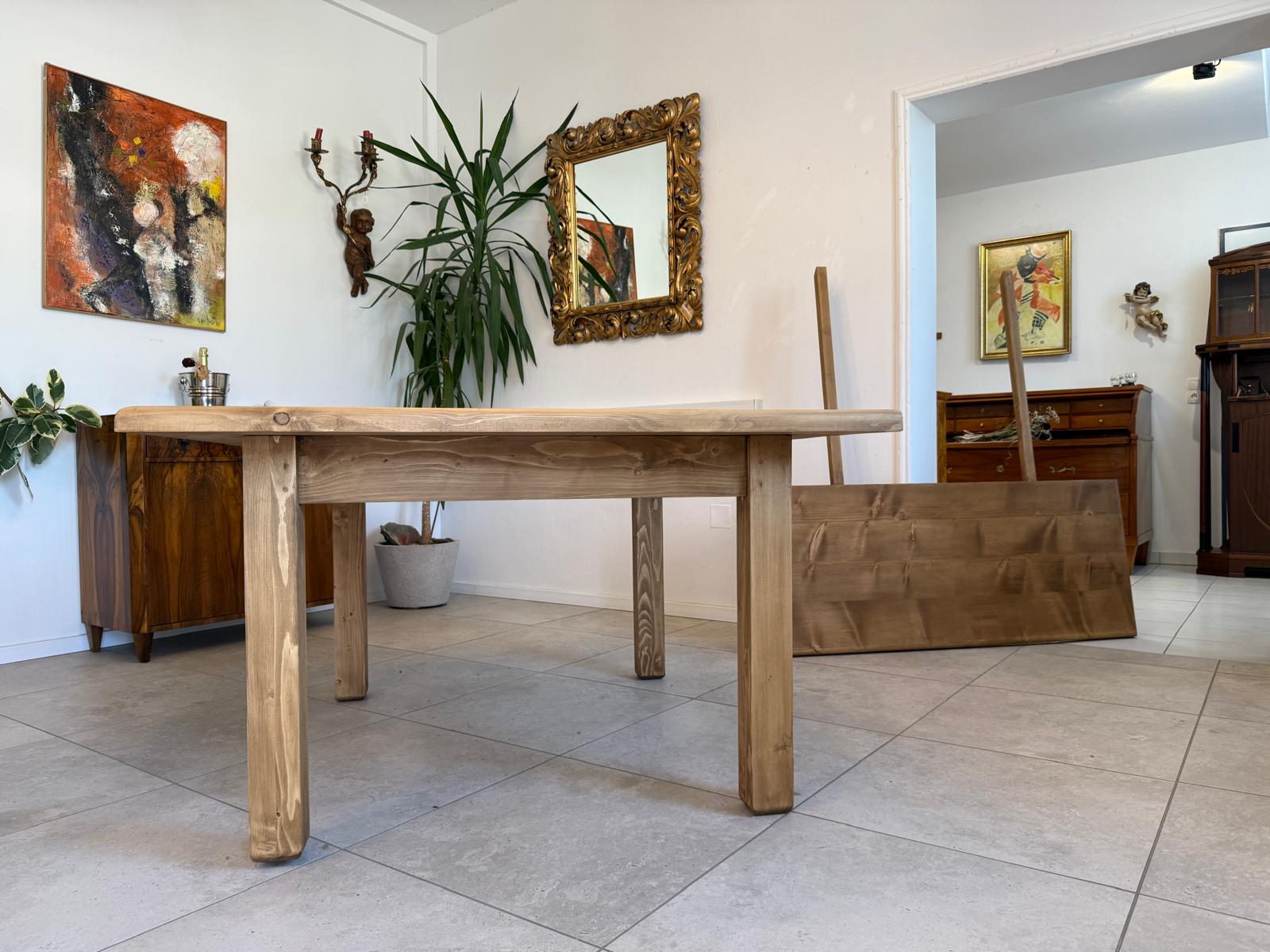Massiver Bauerntisch Naturholz Fichte Esstisch Wandtisch G1922