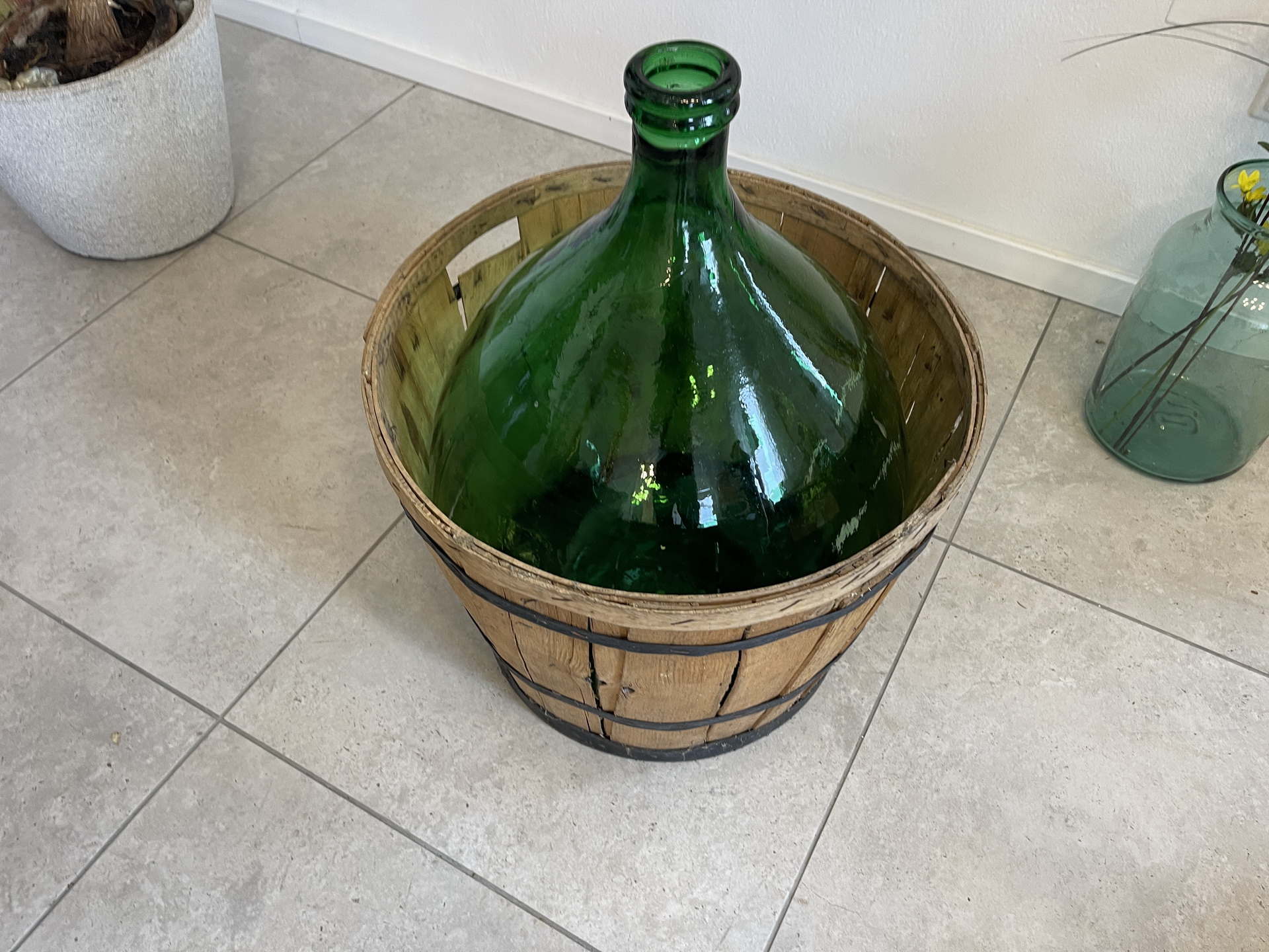 IMG_4389o7LWsWf6J81MU Alte Ballonflasche Weinballon, Gärballon, Ballonflasche A4725