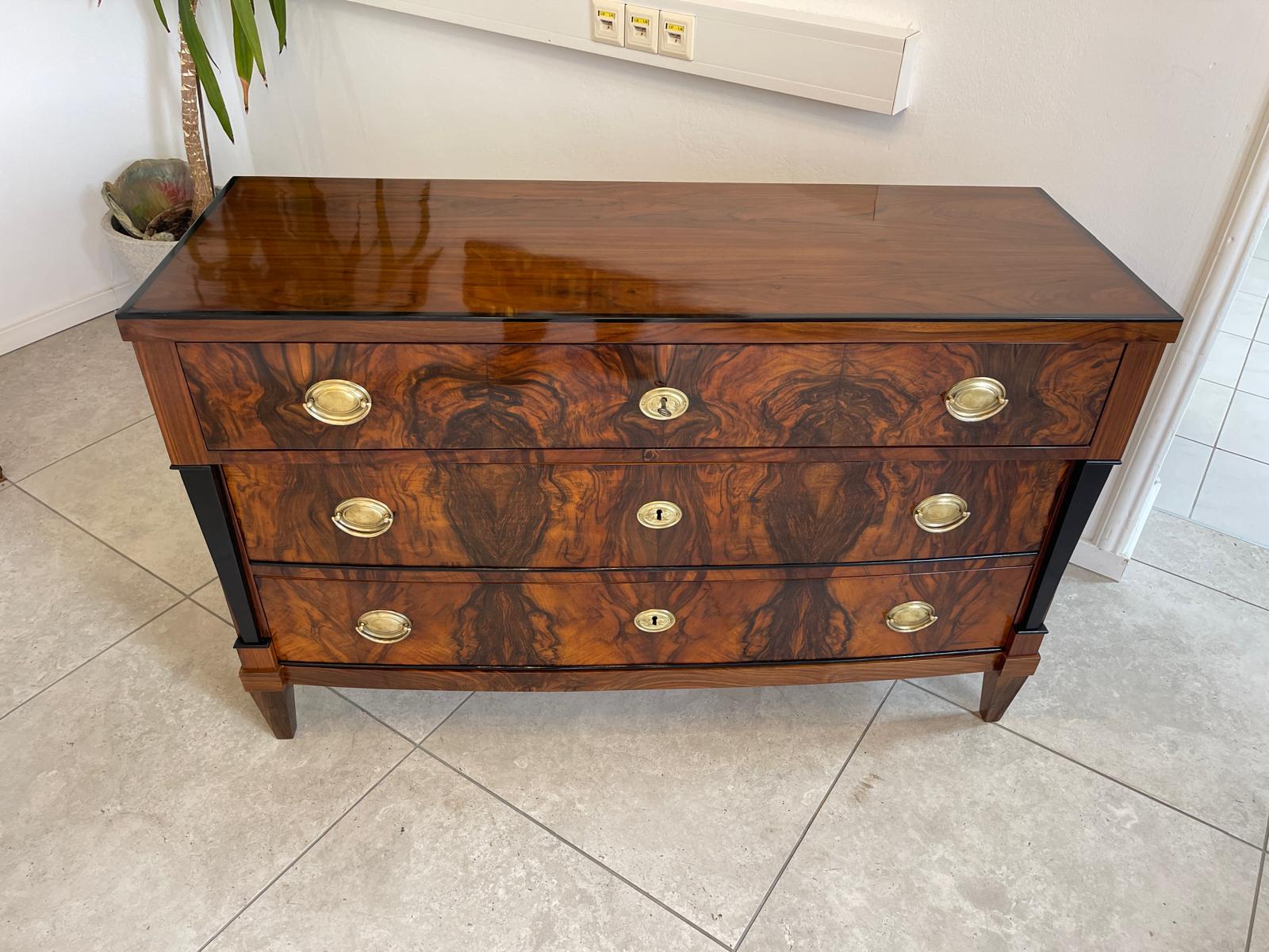 Sale Restaurierte Biedermeier Kommode Schwarze Lasenen Antiquität G1676-1