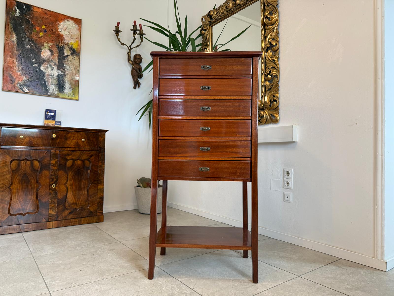Jugendstil Aktenschrank Büroschrank restauriert Eichenholz D2476