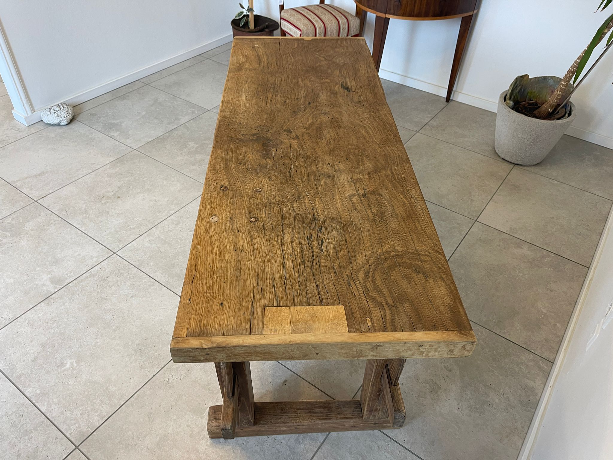 Massive Hobelbank Kräutertisch Thresen Bauerntisch Antik G1037