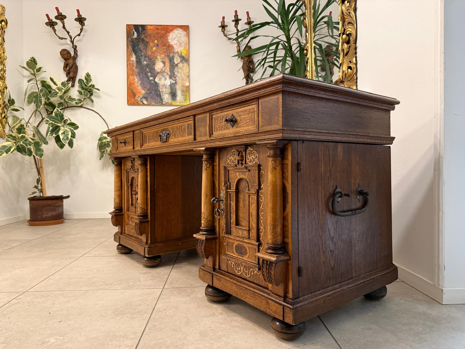Spätrenaissance Sekretär Schreibtisch Herrenschreibtisch Original Antiquität G2209