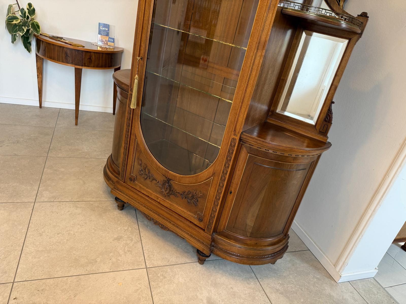 SALE Gründerzeit Vitrine Bücherschrank Sammlervitrine Antiquität G2254