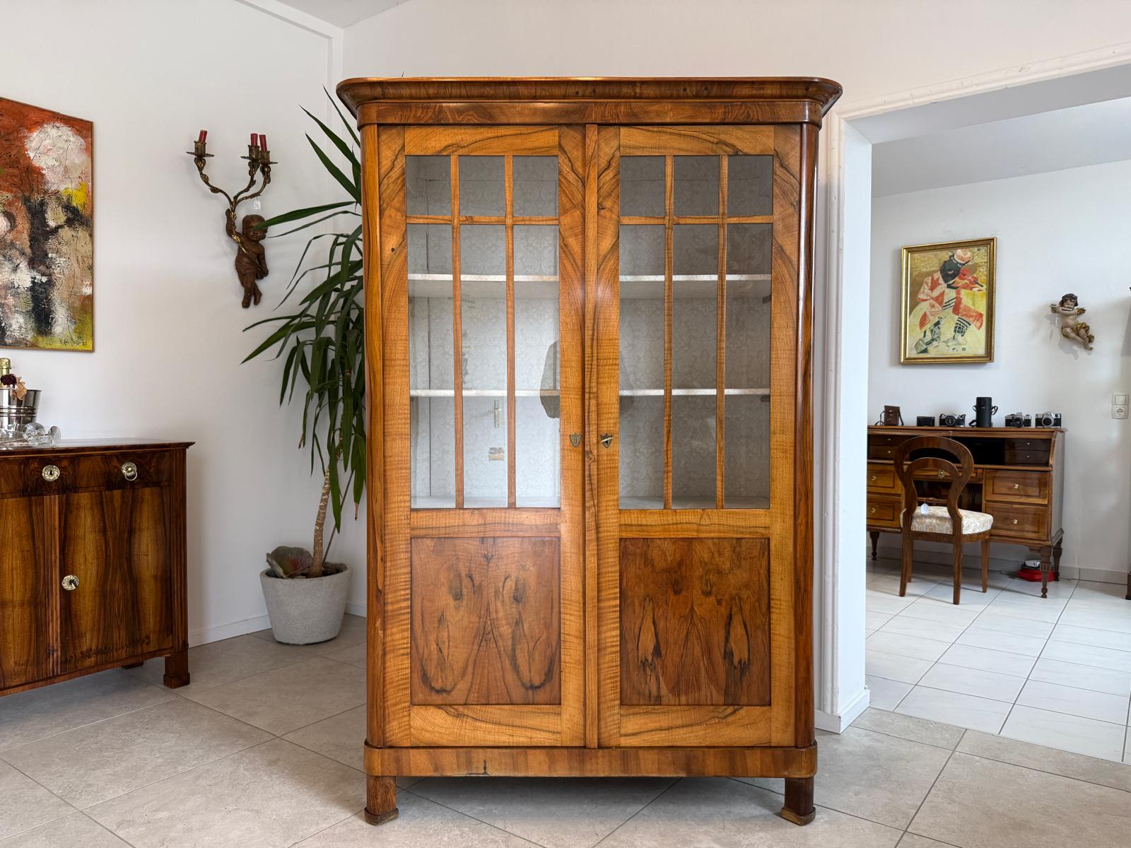 Originale Biedermeier Vitrine Bücherschrank Glasschrank G2102 Originale Biedermeier Vitrine Bücherschrank Glasschrank G2102