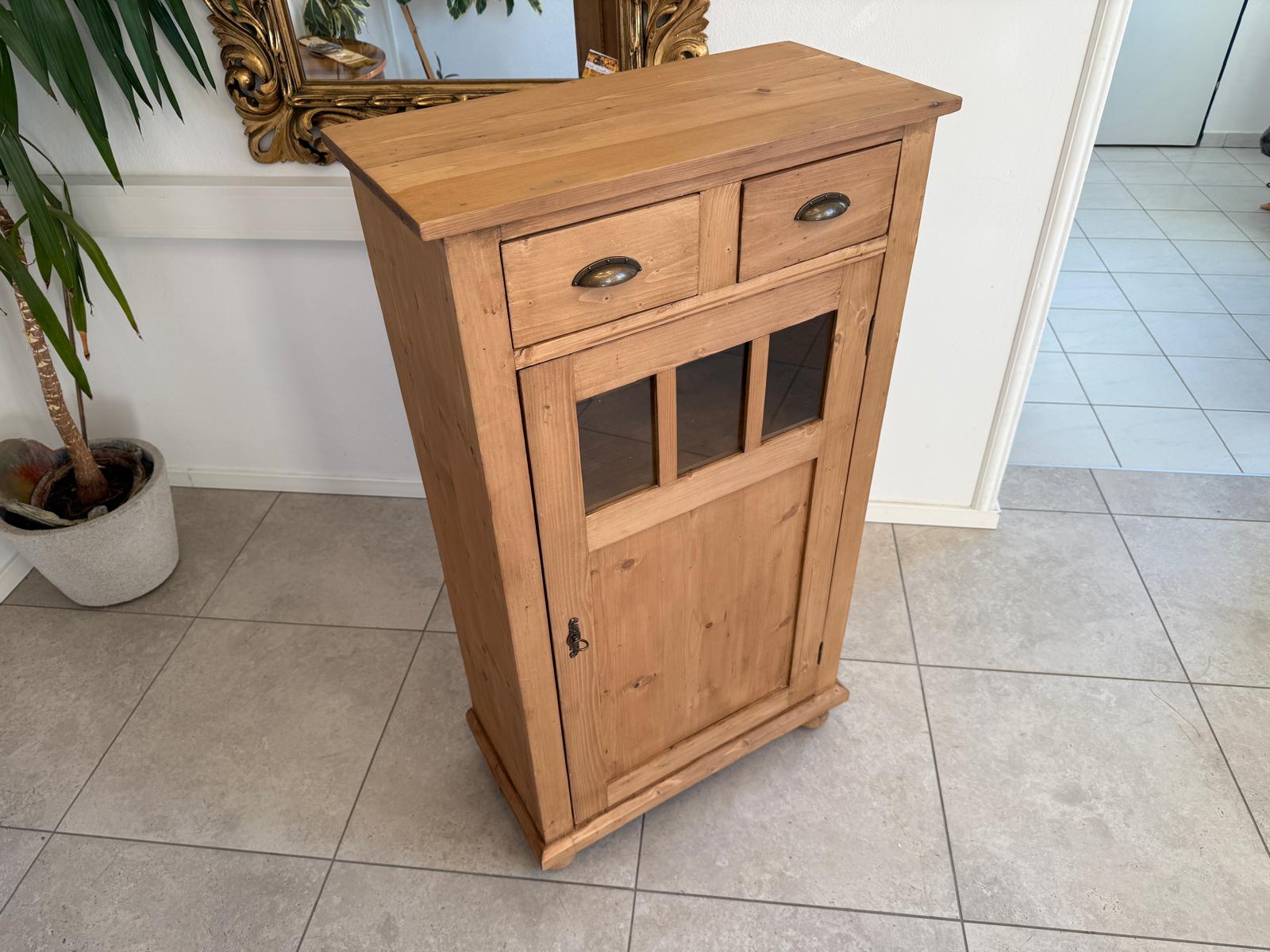 Bäuerliches Vertiko Bücherschrank Halbschrank Bauernschrank G2290