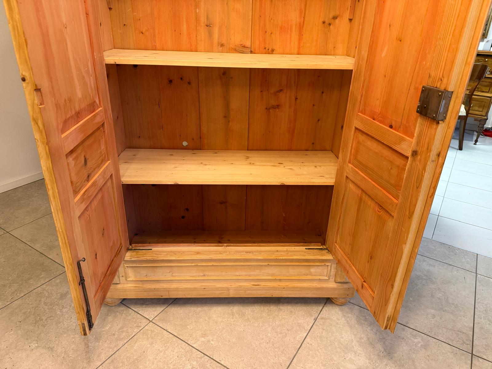 Originaler 2 türiger Bauernschrank Gründerzeit Naturholzschrank G2398