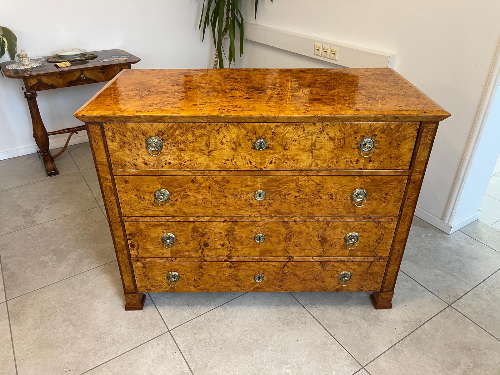 Restaurierte Biedermeier Schreibkommode Sekretär Nussholz Antiquität G1506